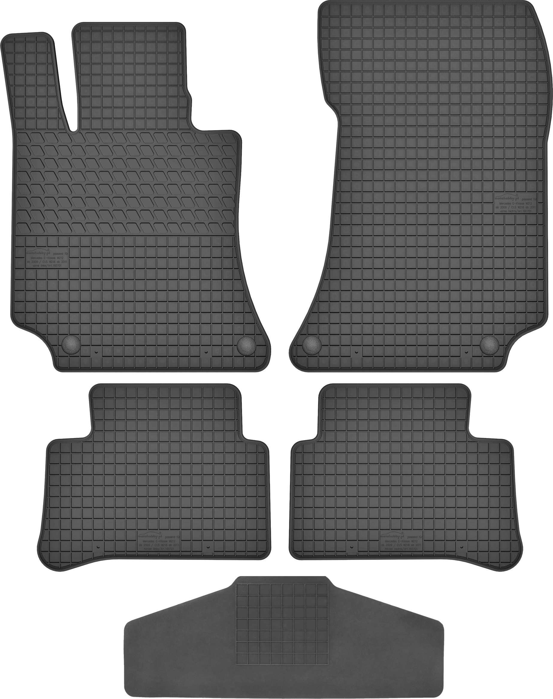 Dywaniki dedykowane do Mercedes E W212 TUNEL