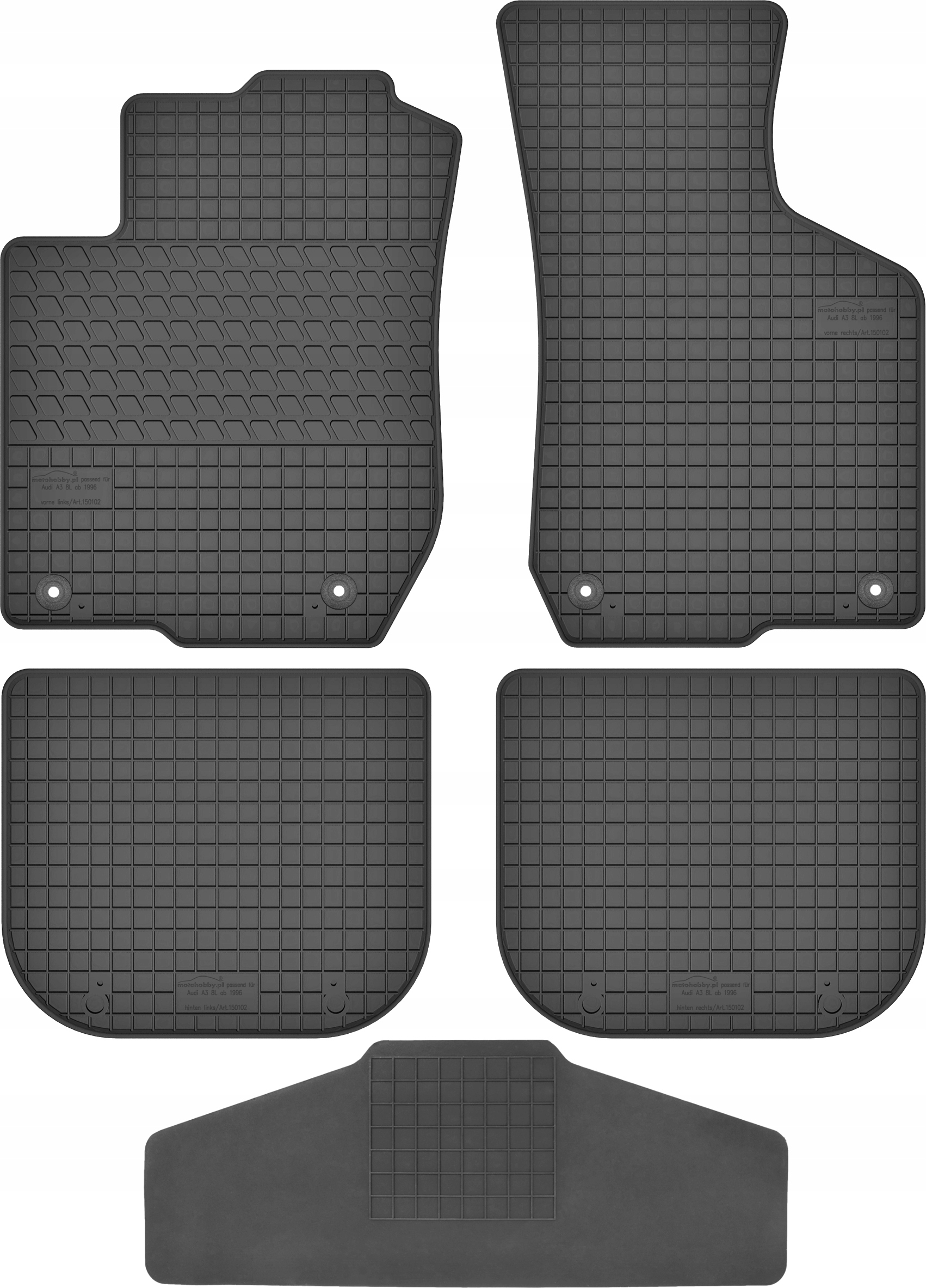 Dywaniki dedykowane do Audi A3 8L TUNEL