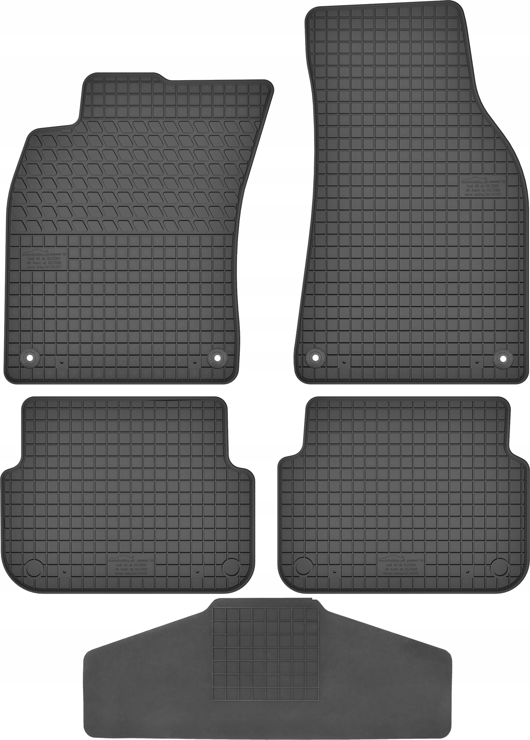 Dywaniki dedykowane do Audi A6 C6 TUNEL