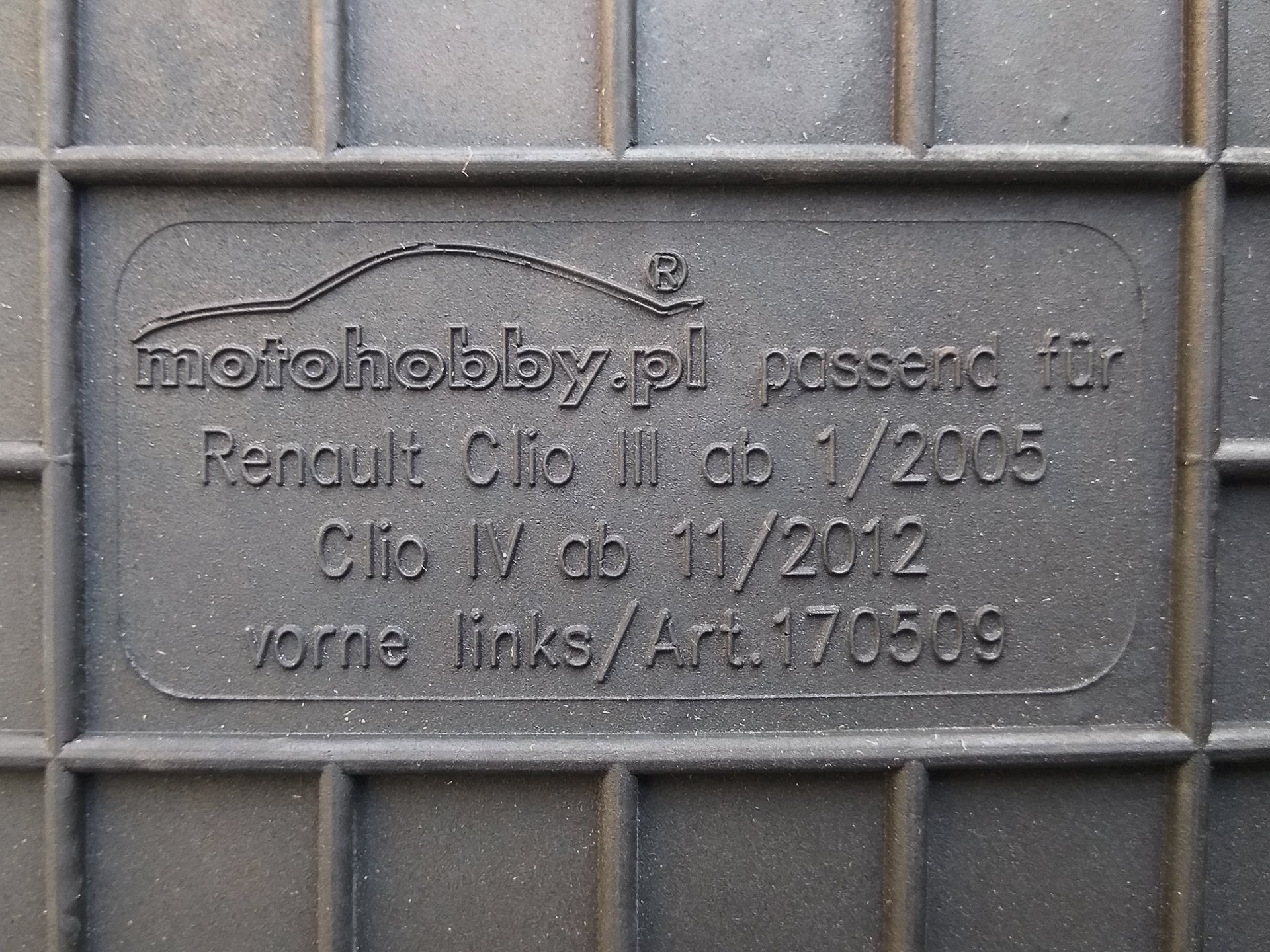 Renault Clio III 05-12 DYWANIKI GUMOWE DEDYKOWANE