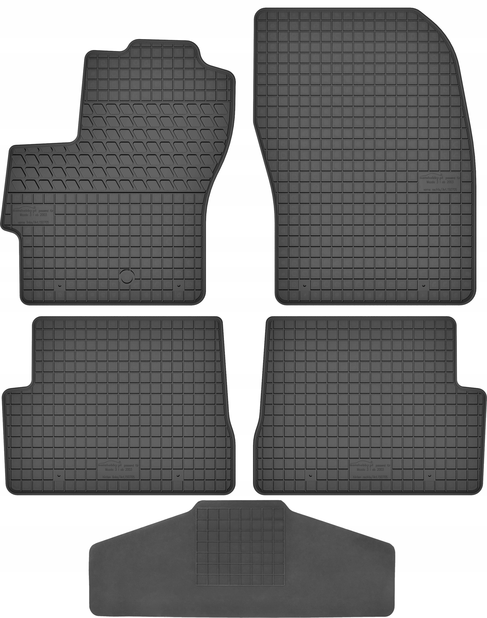 Dywaniki dedykowane do Mazda 3 I TUNEL
