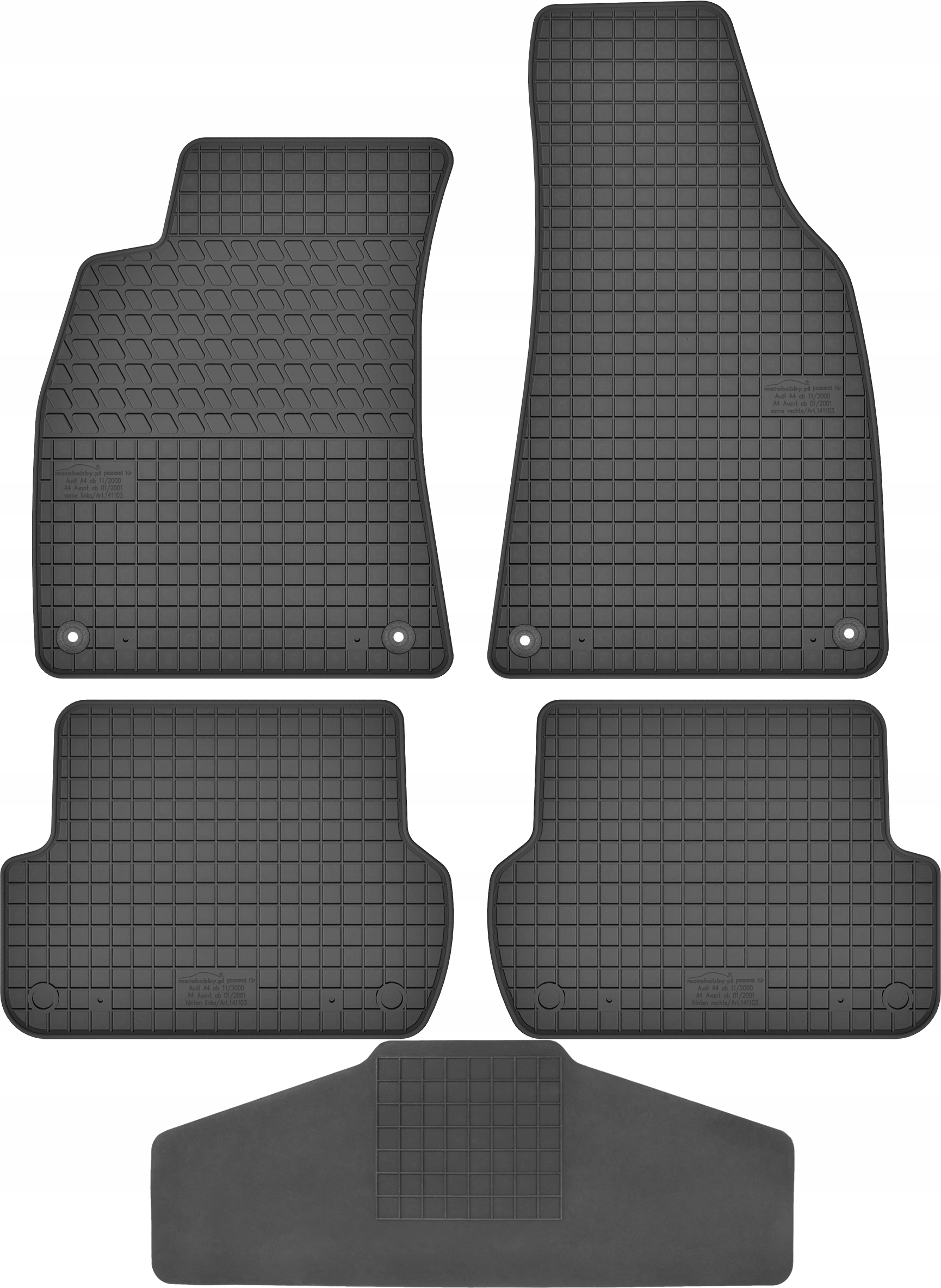 Dywaniki dedykowane do Audi A4 B6 TUNEL