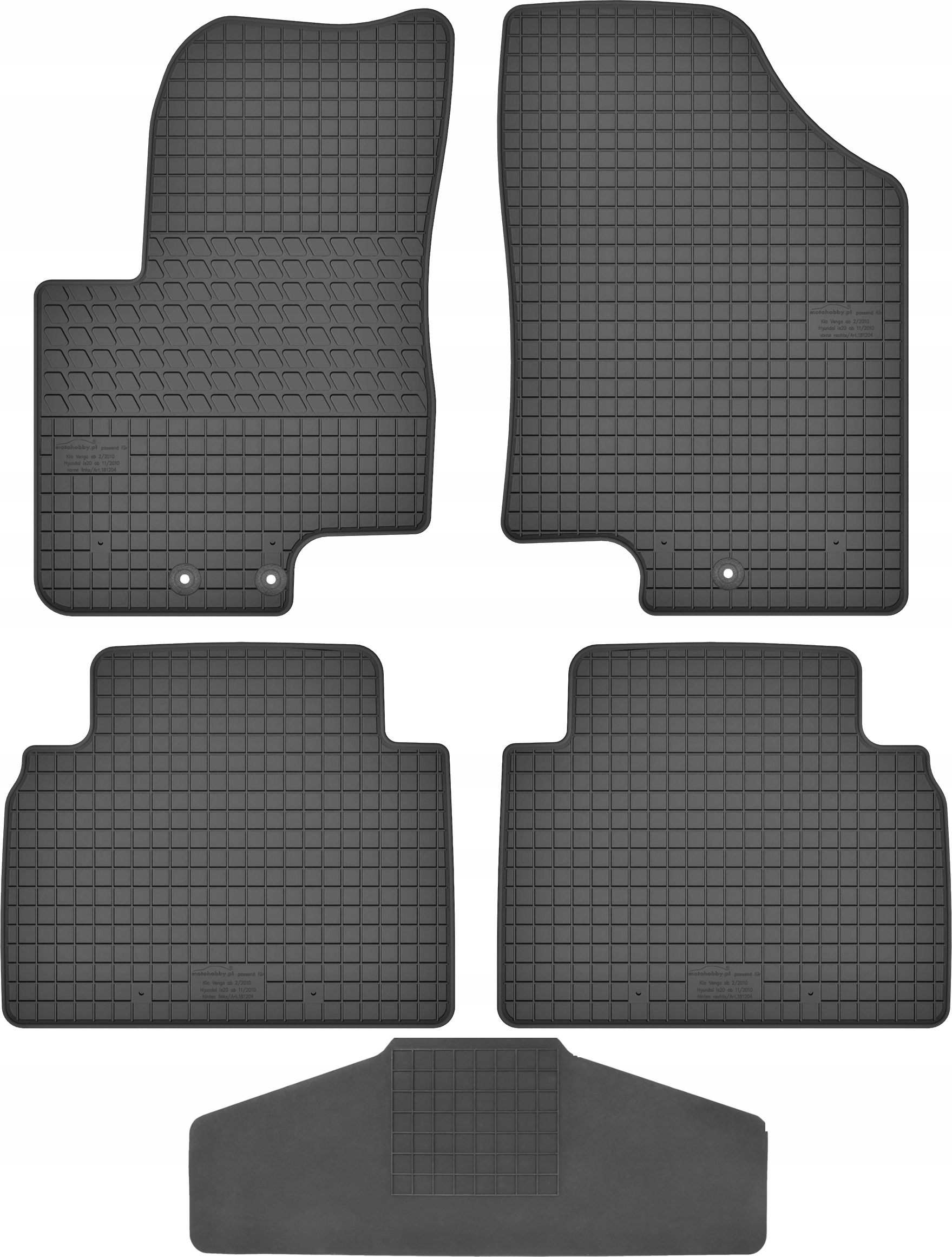 Dywaniki dedykowane do Hyundai ix20 TUNEL