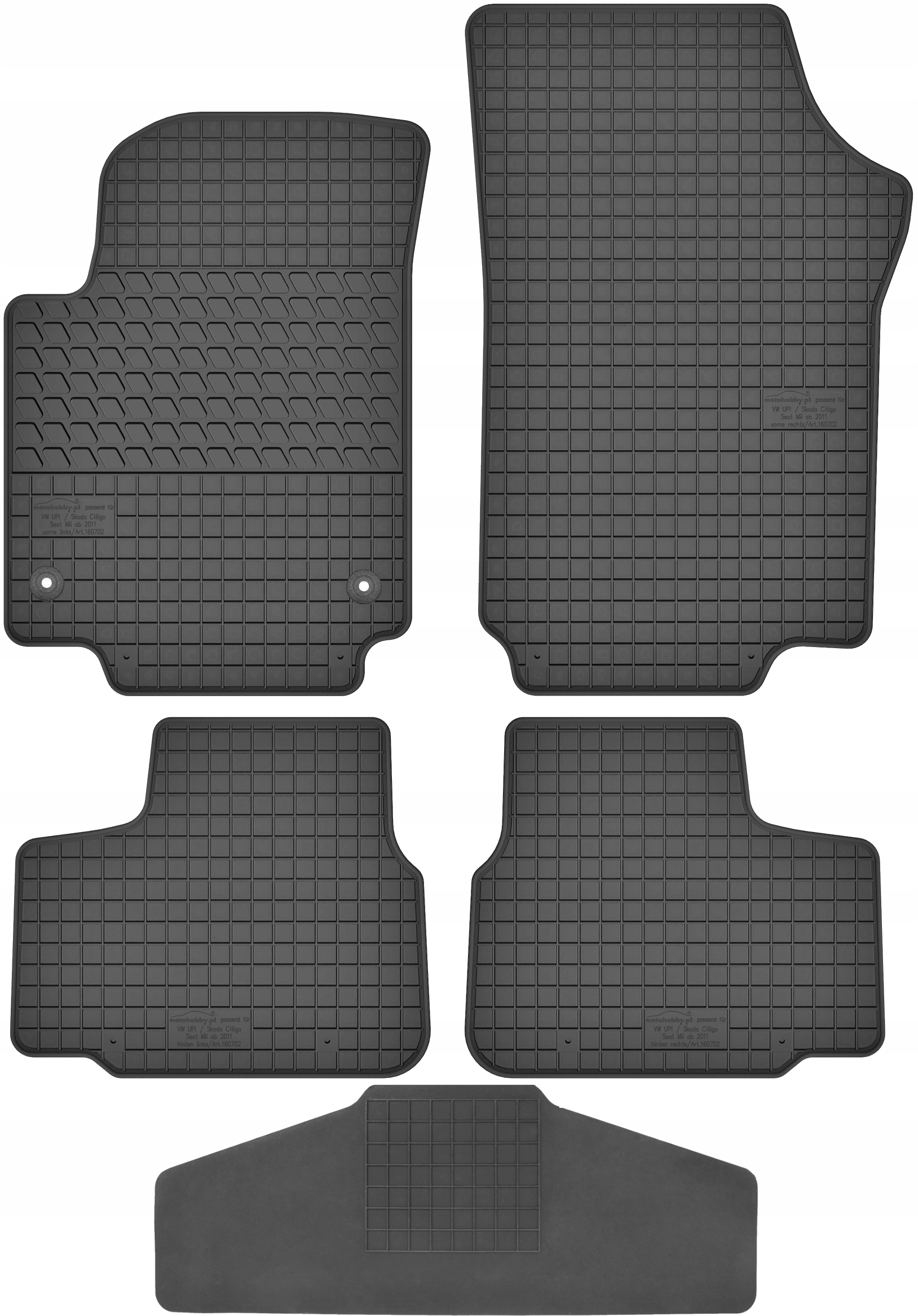 Dywaniki dedykowane do Skoda Citigo TUNEL