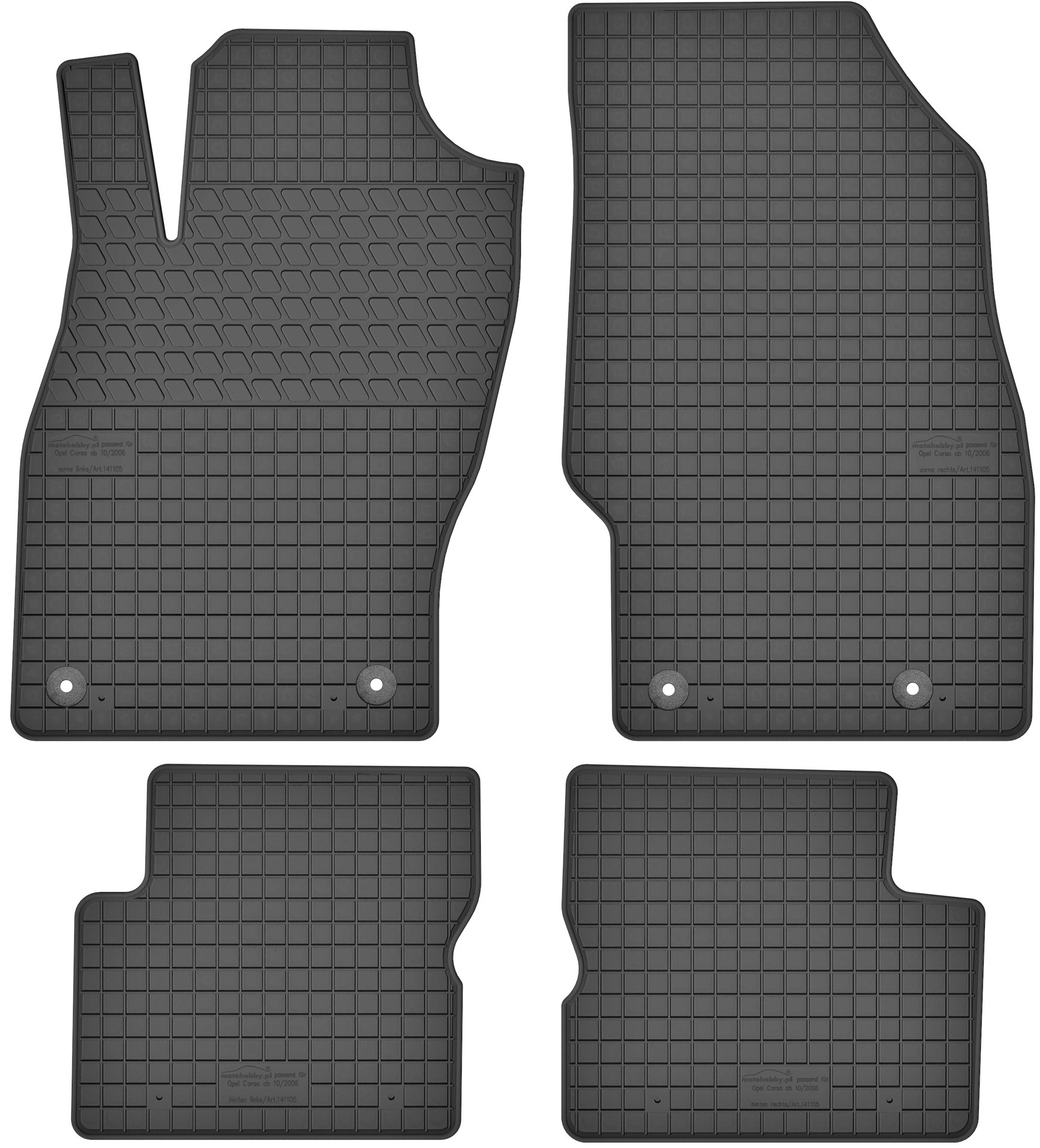 Opel Corsa D (06-15) DYWANIKI GUMOWE DEDYKOWANE
