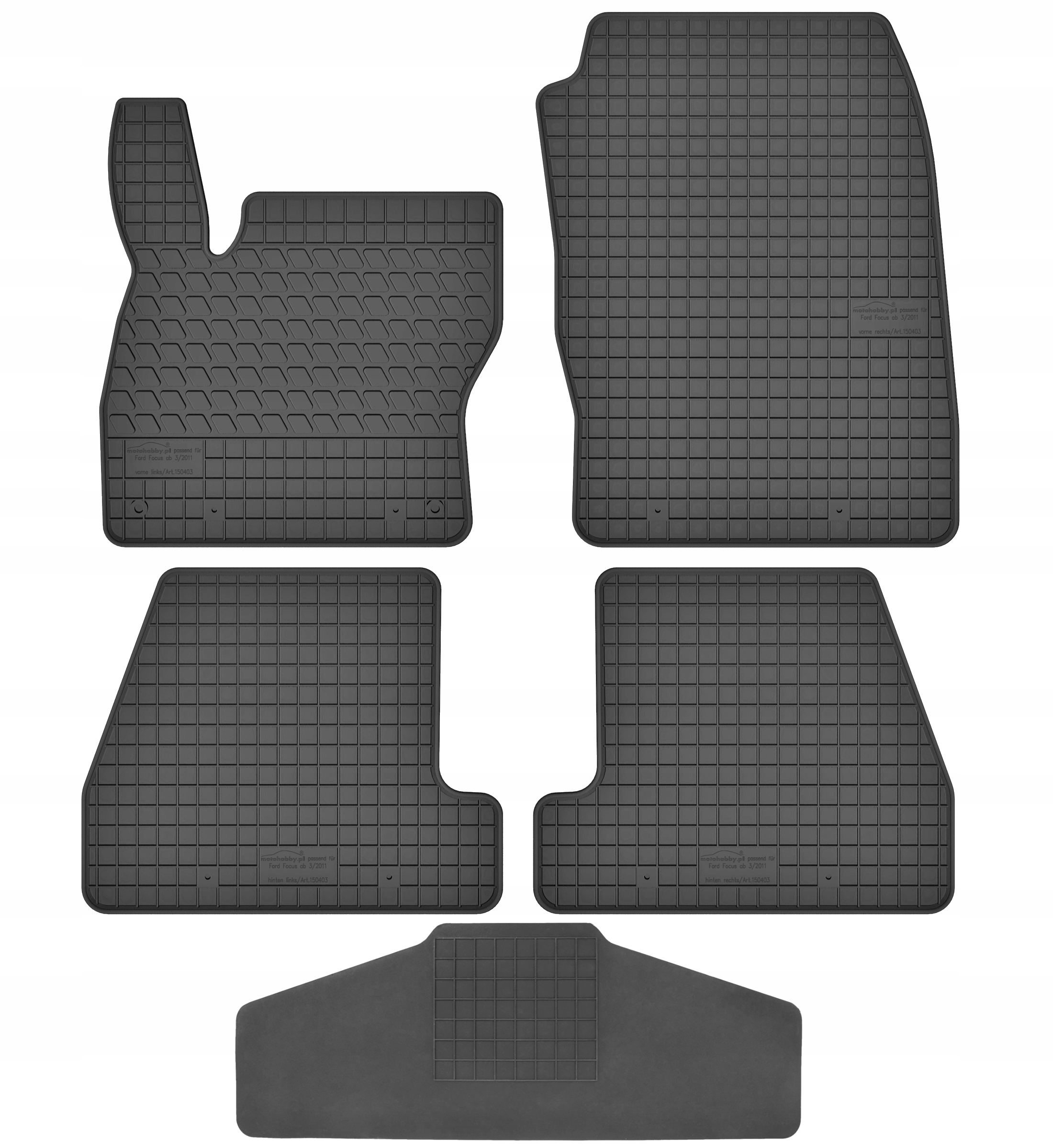Dywaniki dedykowane do Ford Focus MK3 TUNEL