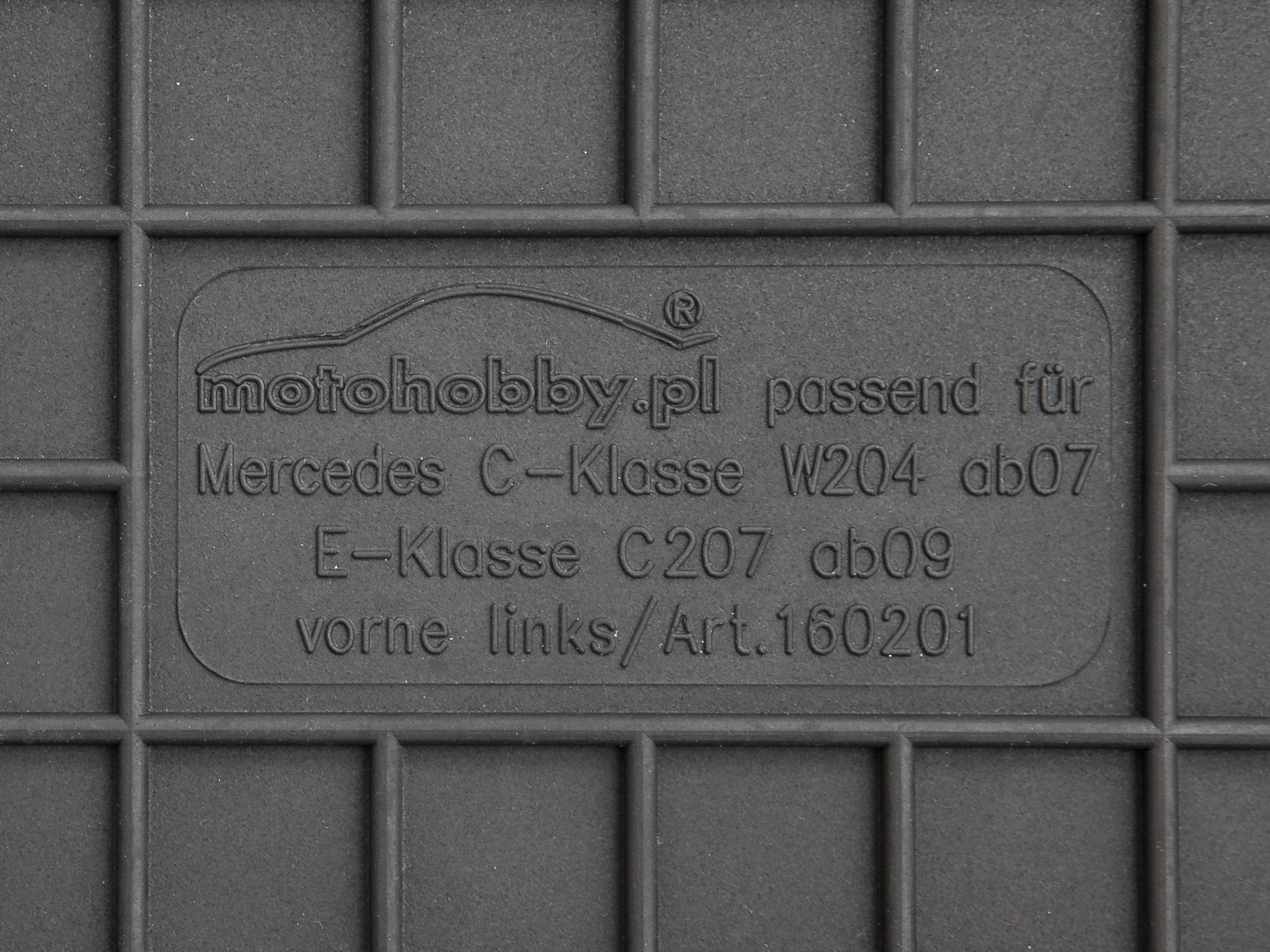 Mercedes C W204 DYWANIKI GUMOWE DEDYKOWANE STOPERY