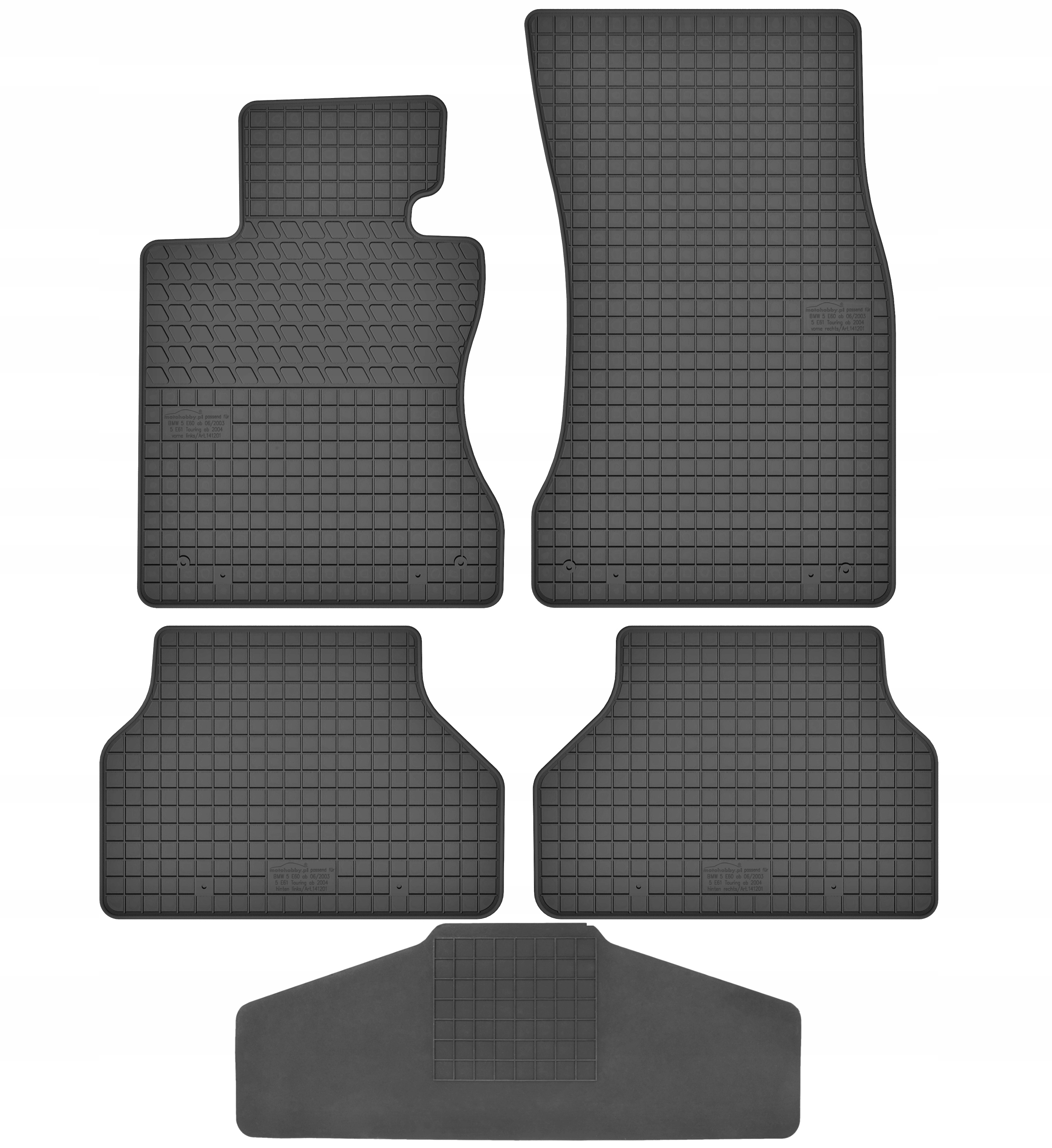 Dywaniki dedykowane do BMW 5 E60 TUNEL