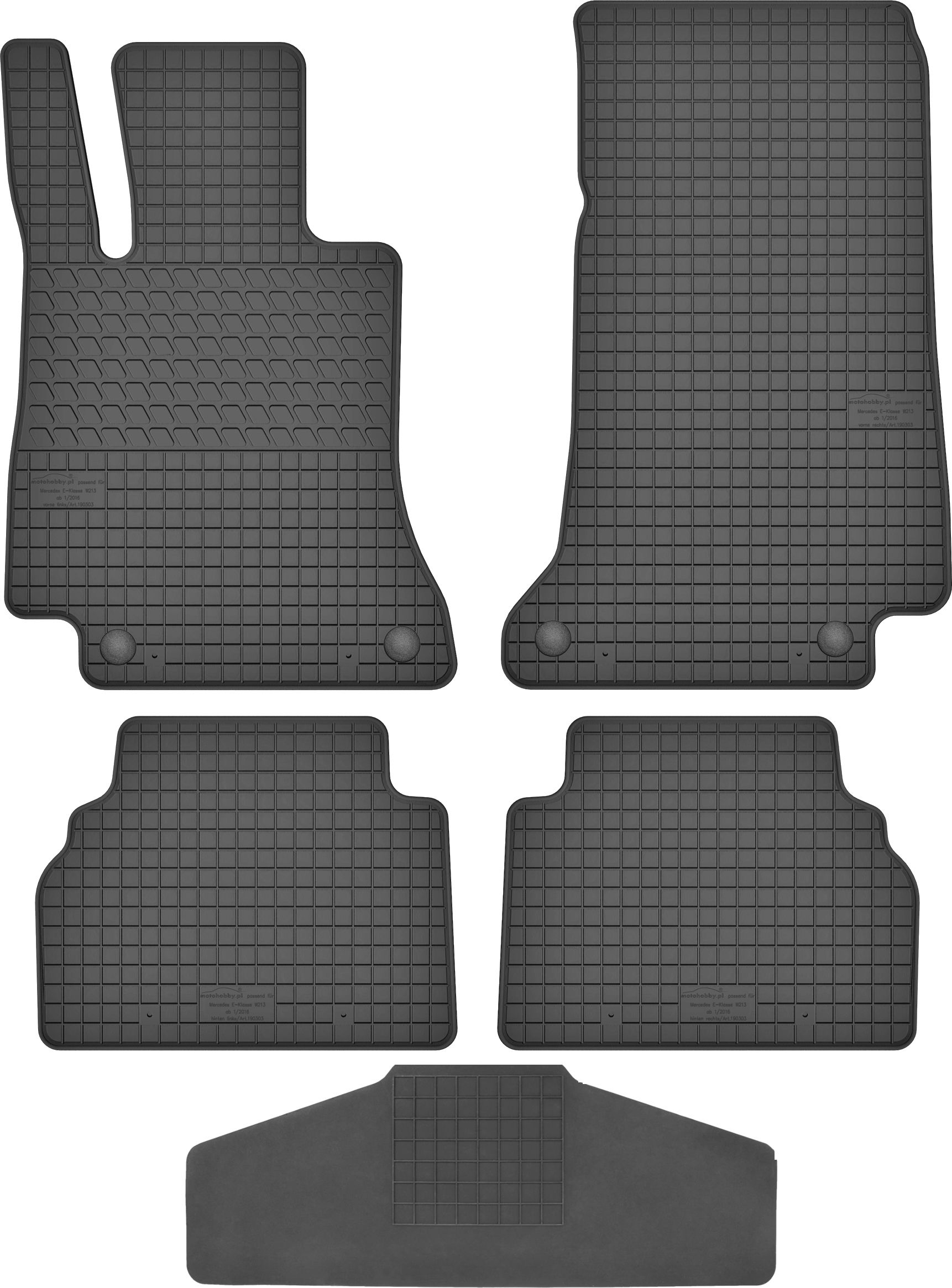 Dywaniki dedykowane do Mercedes E W213 TUNEL