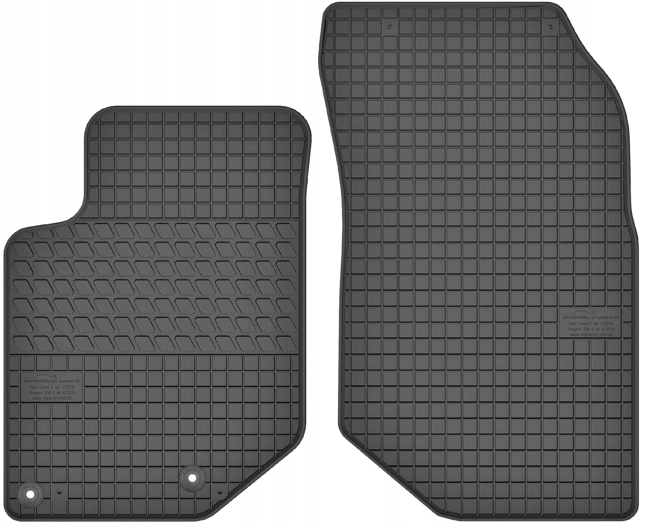 DS 3 Crossback 19- DYWANIKI GUMOWE PRZÓD STOPERY