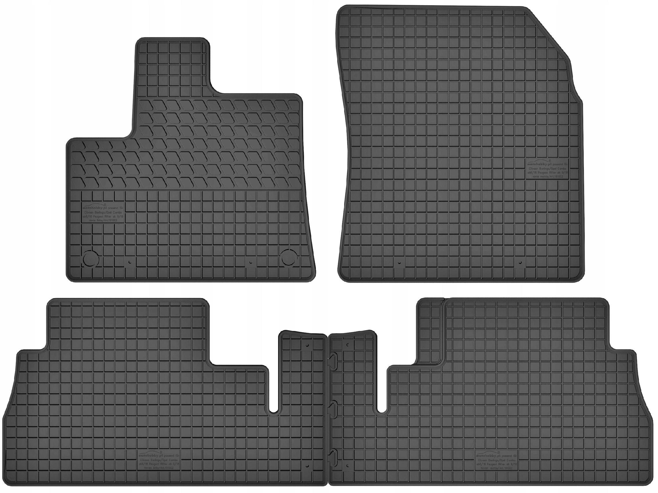 Opel Combo E (od 2018) DYWANIKI SAMOCHODOWE GUMOWE