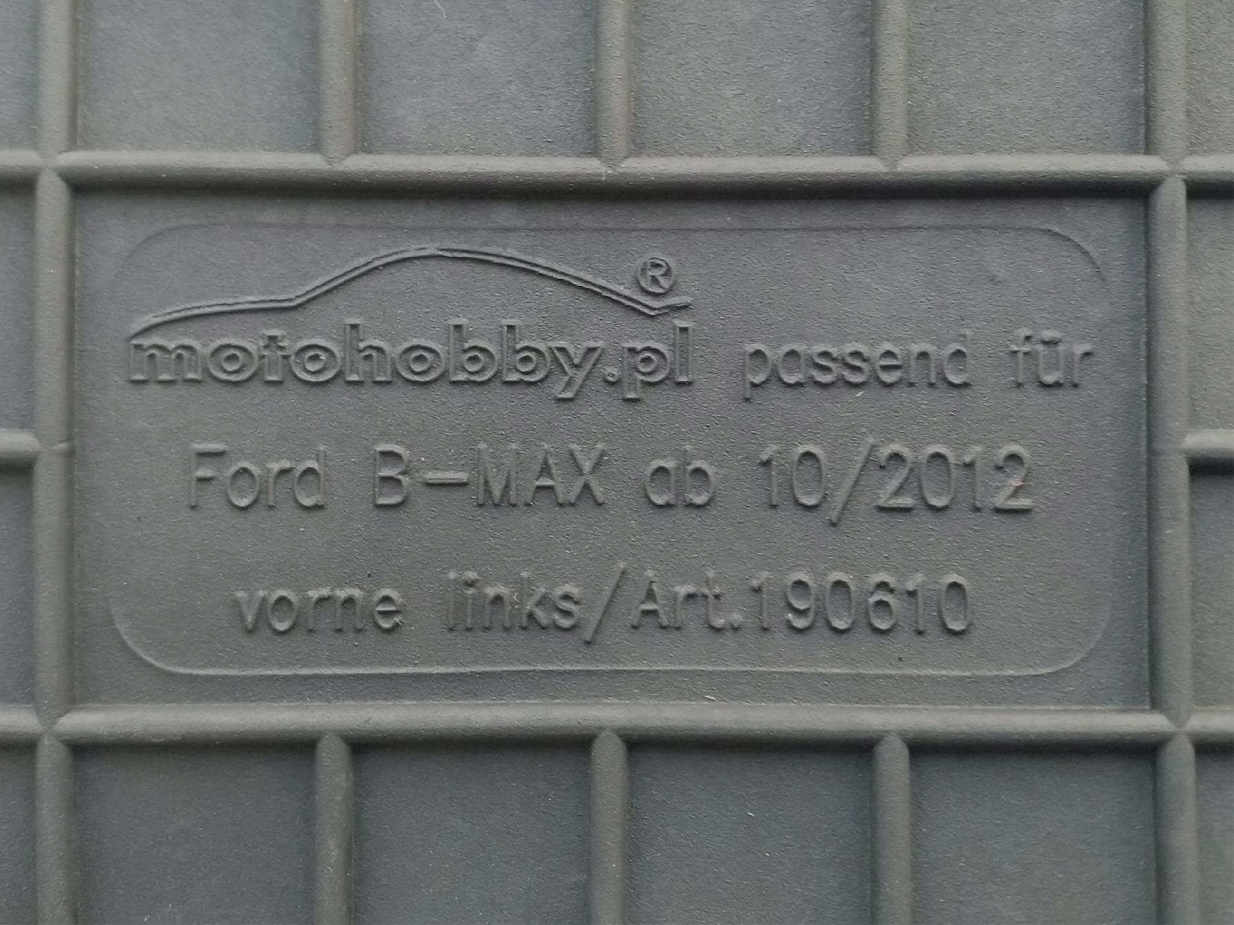 Ford B-Max (2012-2017) DYWANIKI GUMOWE STOPERY