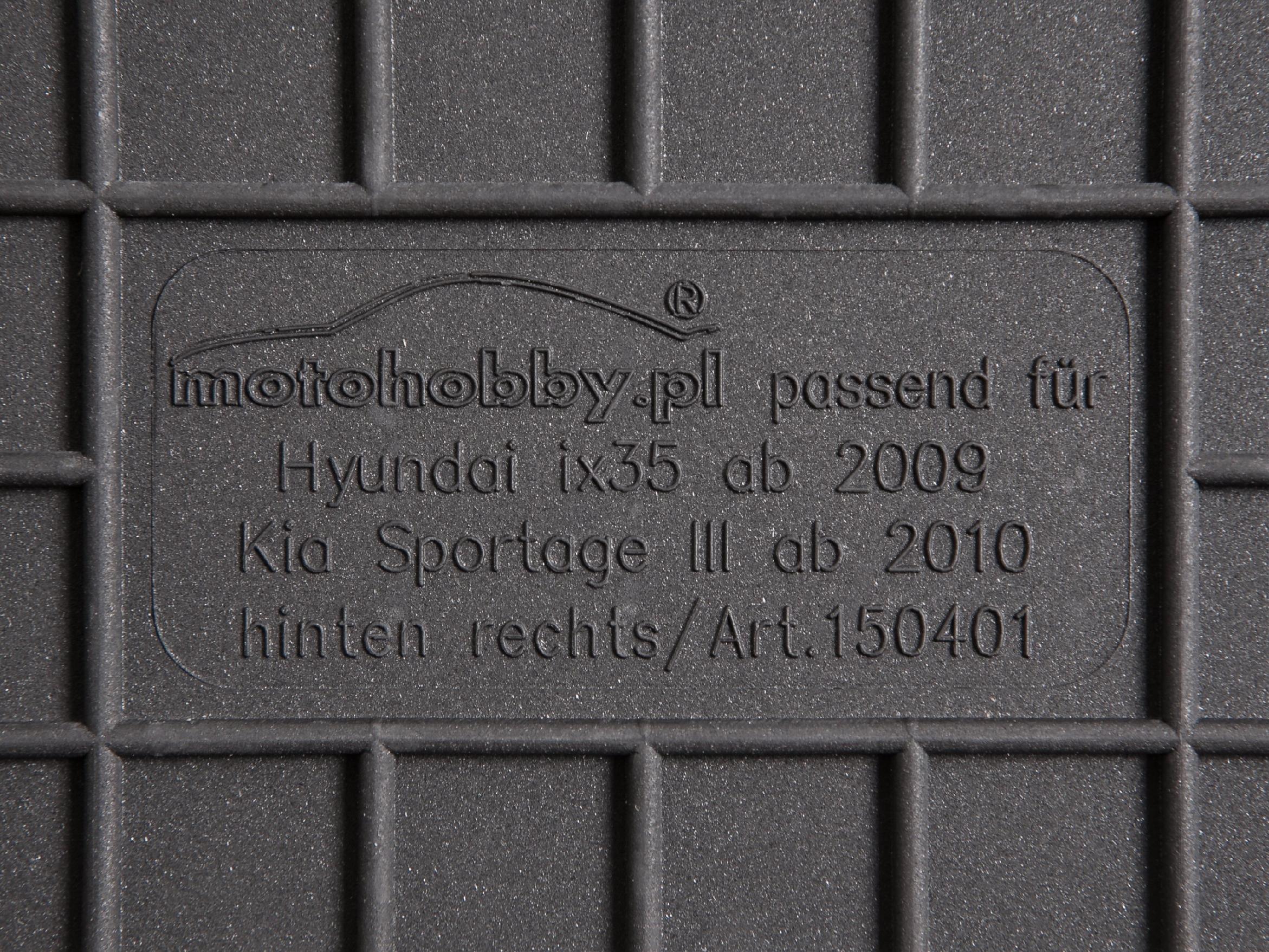 Hyundai Tucson II DYWANIKI GUMOWE PRZÓD DEDYKOWANE