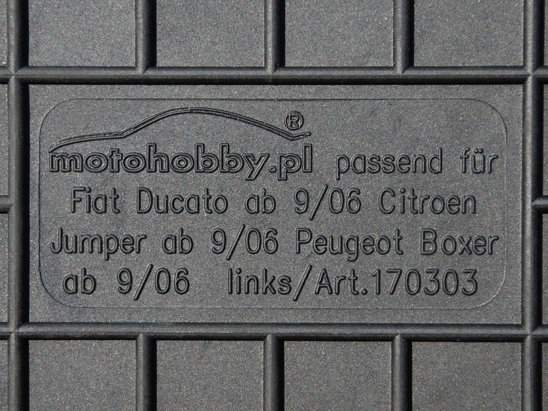 Citroen Jumper II od 06 DYWANIKI GUMOWE DEDYKOWANE