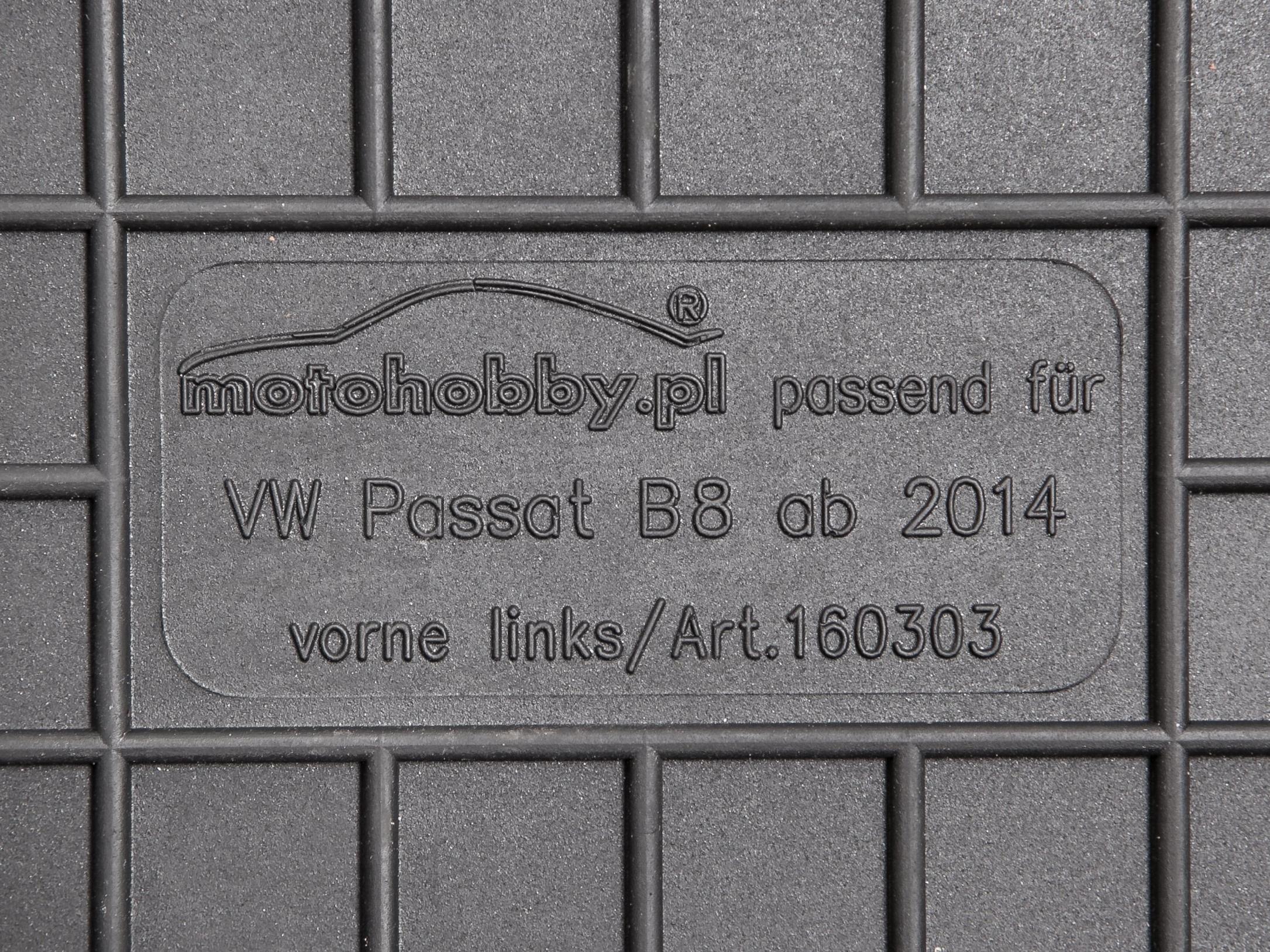 VW Passat B8 od 2014 DYWANIKI GUMOWE DEDYKOWANE