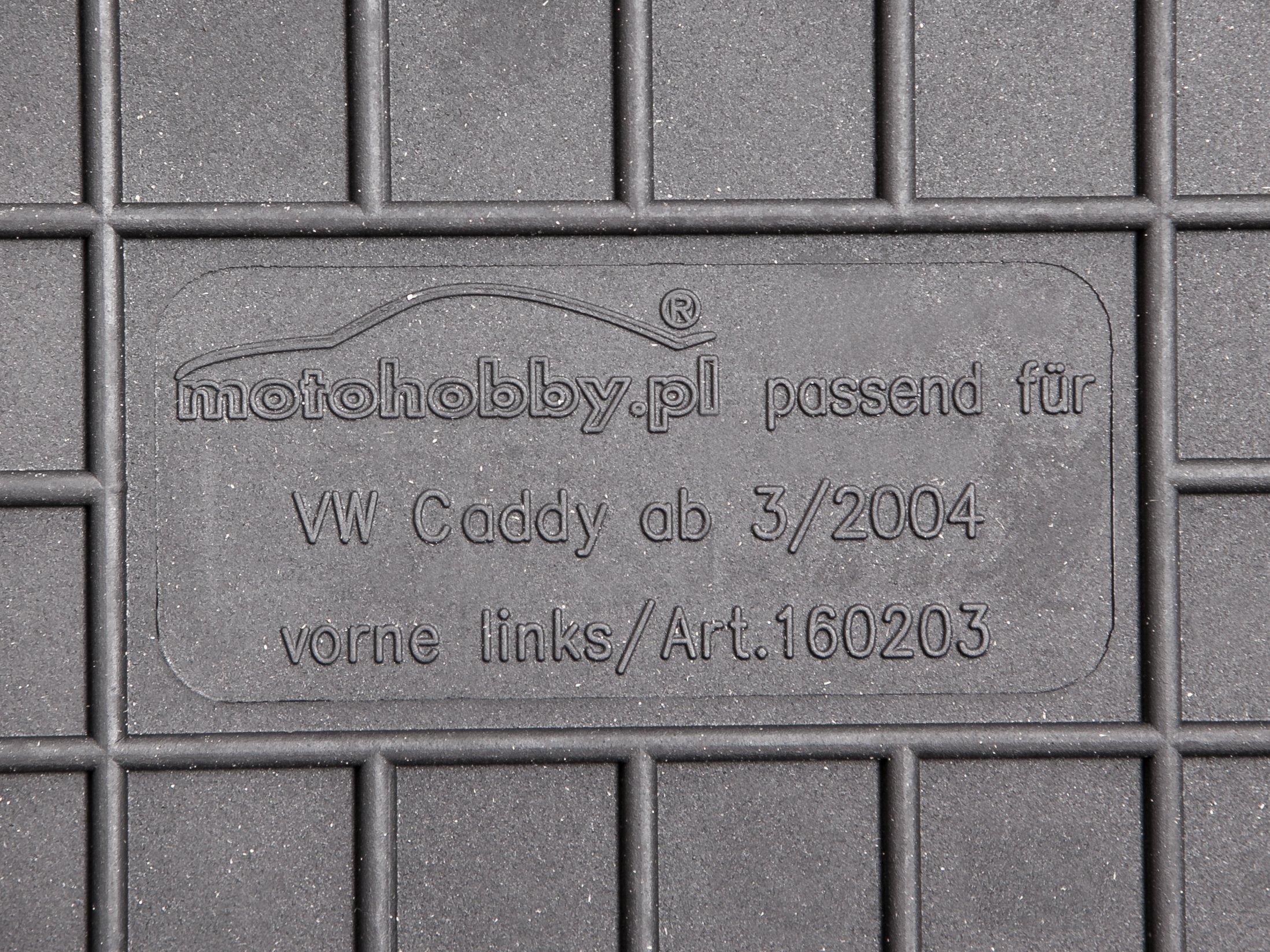 VW Caddy Typ 2K PRZODY DYWANIKI GUMOWE DEDYKOWANE