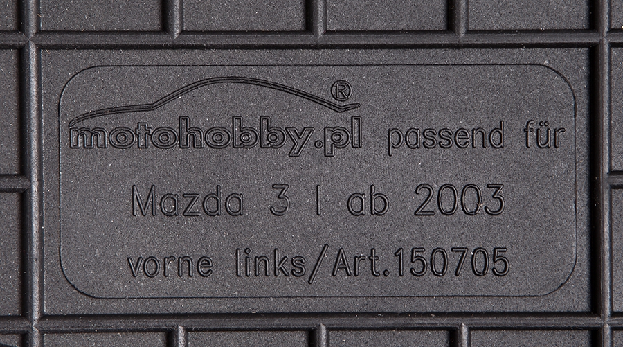 Mazda 3 I (00-09) DYWANIKI GUMOWE PRZÓD DEDYKOWANE