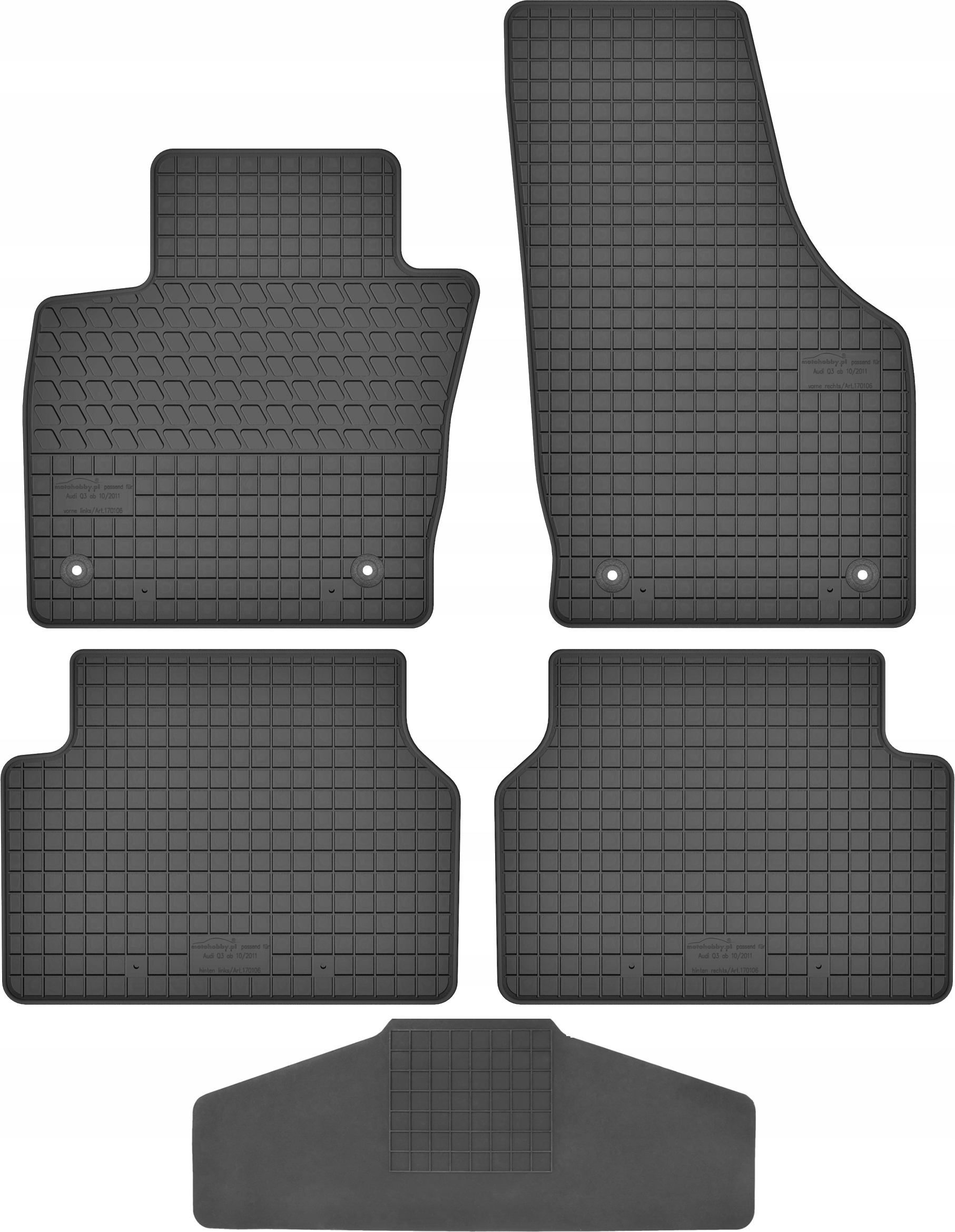 Dywaniki dedykowane do Audi Q3 I TUNEL
