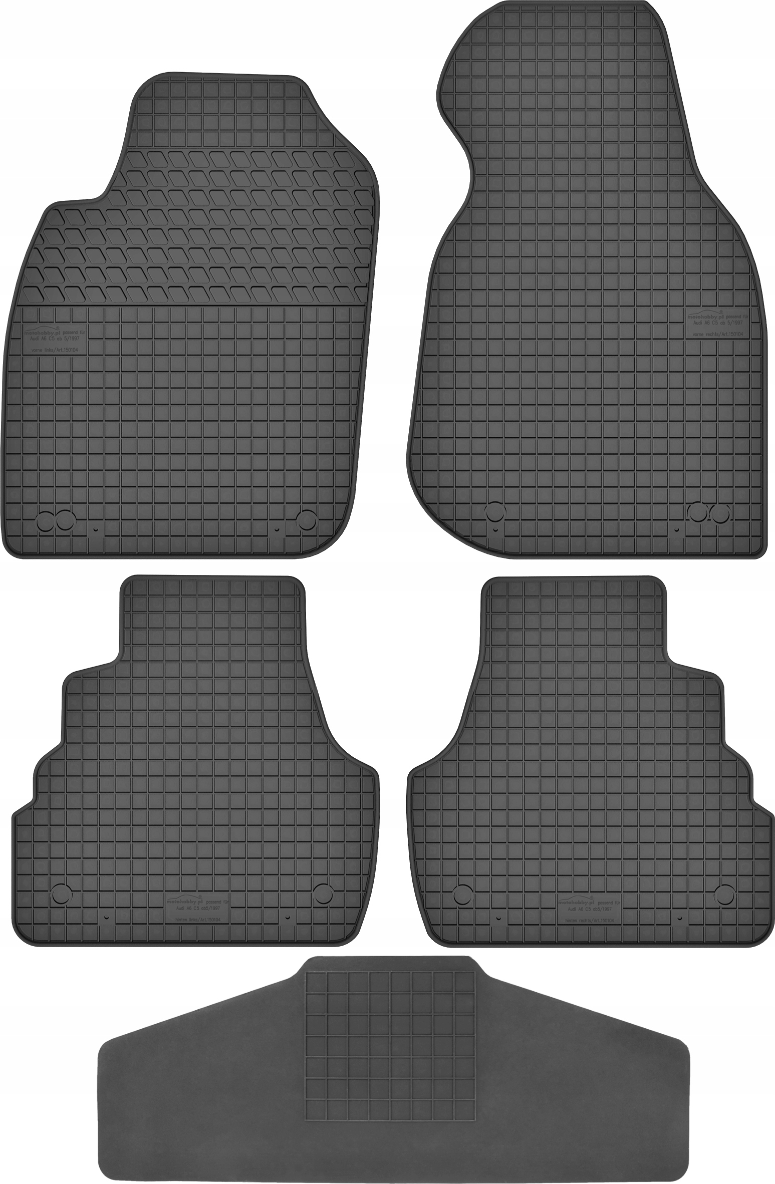 Dywaniki dedykowane do Audi A6 C5 TUNEL