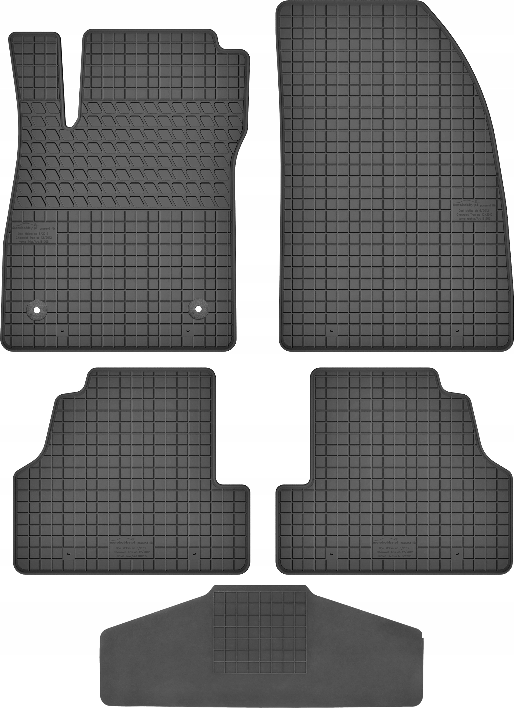 Dywaniki dedykowane do Opel Mokka TUNEL