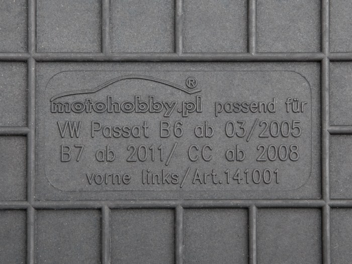 VW Passat B7 (10-14) DYWANIKI GUMOWE DEDYKOWANE