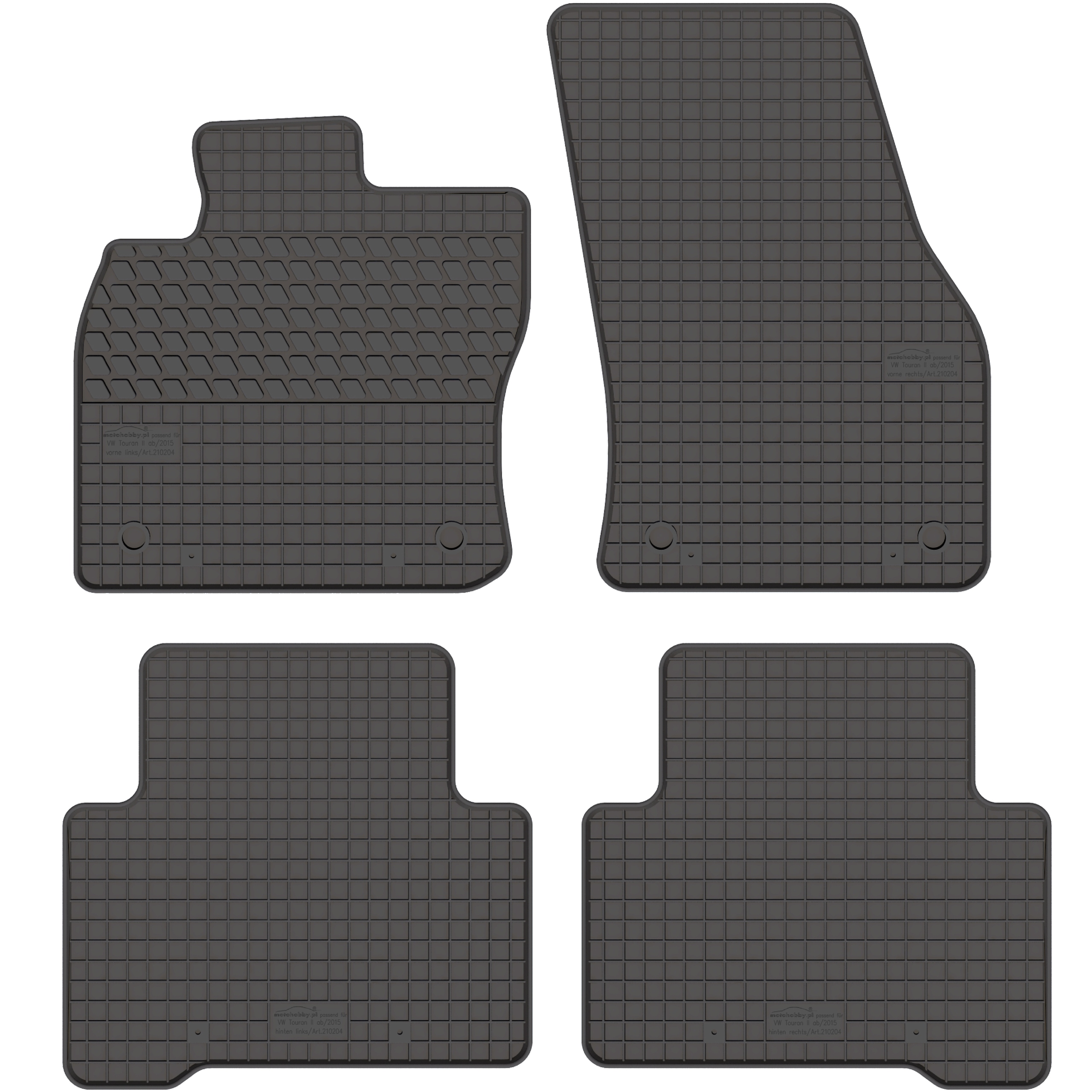 DYWANIKI GUMOWE dedykowane do VW Touran III (15-)