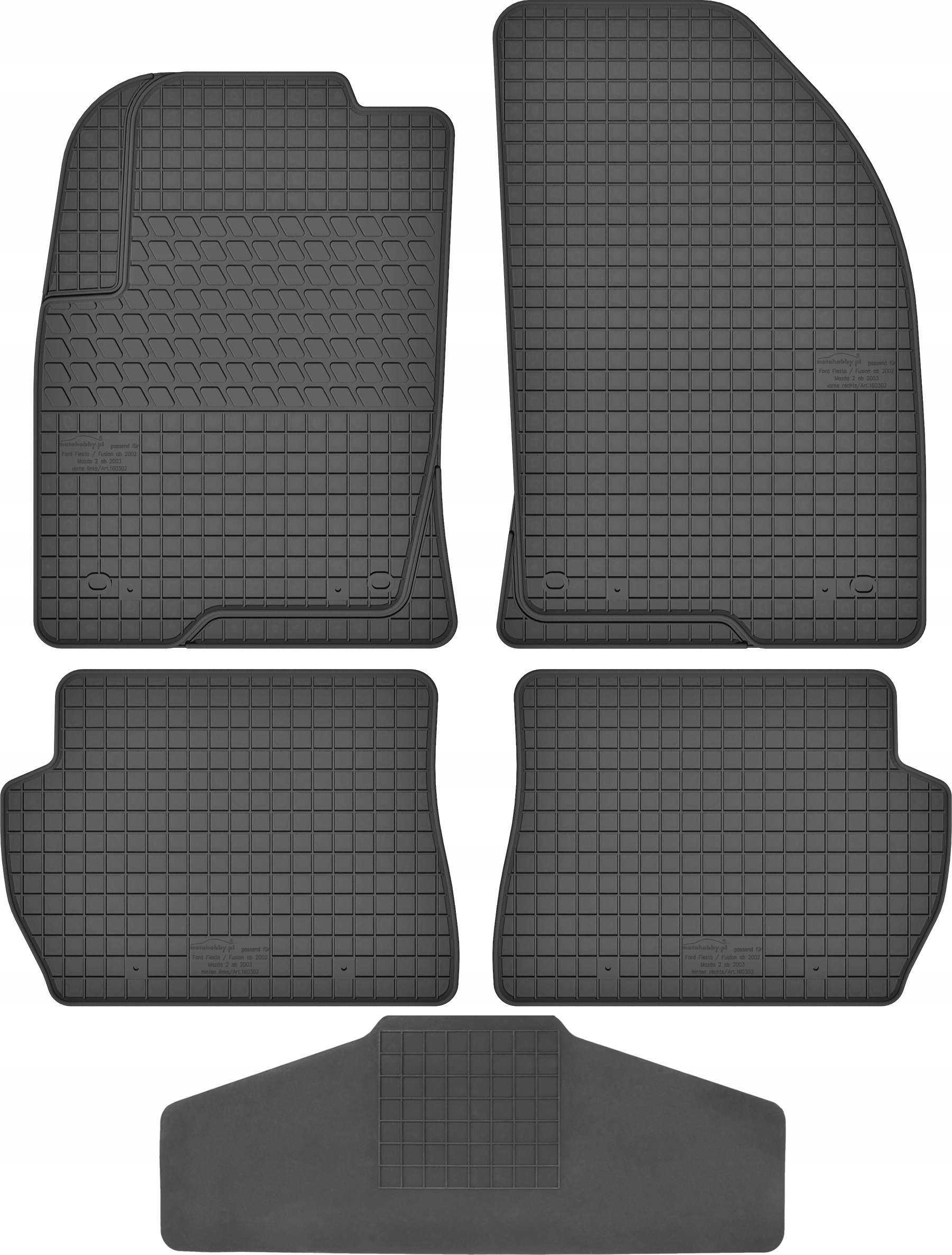 Dywaniki dedykowane do Mazda 2 I TUNEL