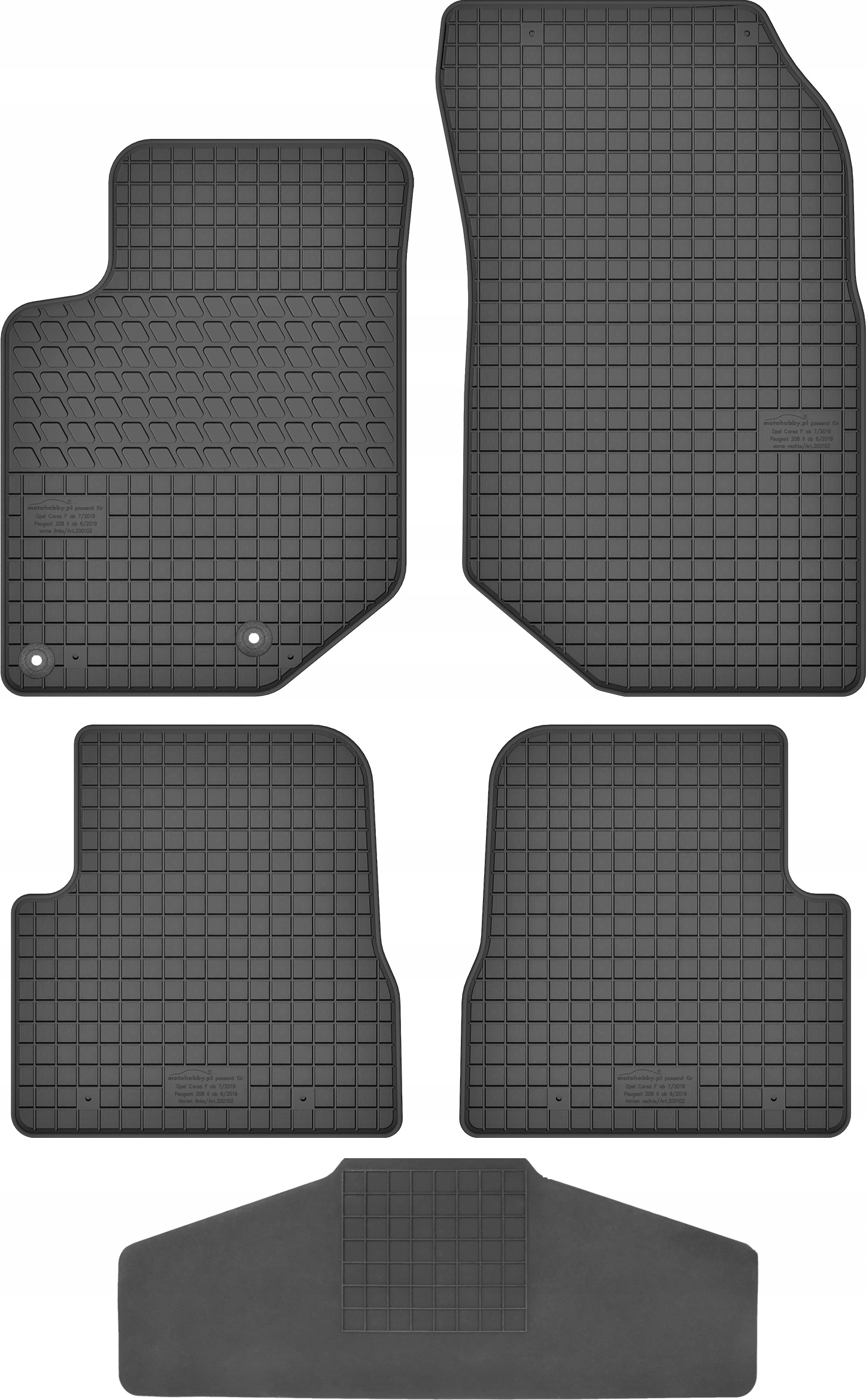 Dywaniki dedykowane do DS 3 Crossback TUNEL