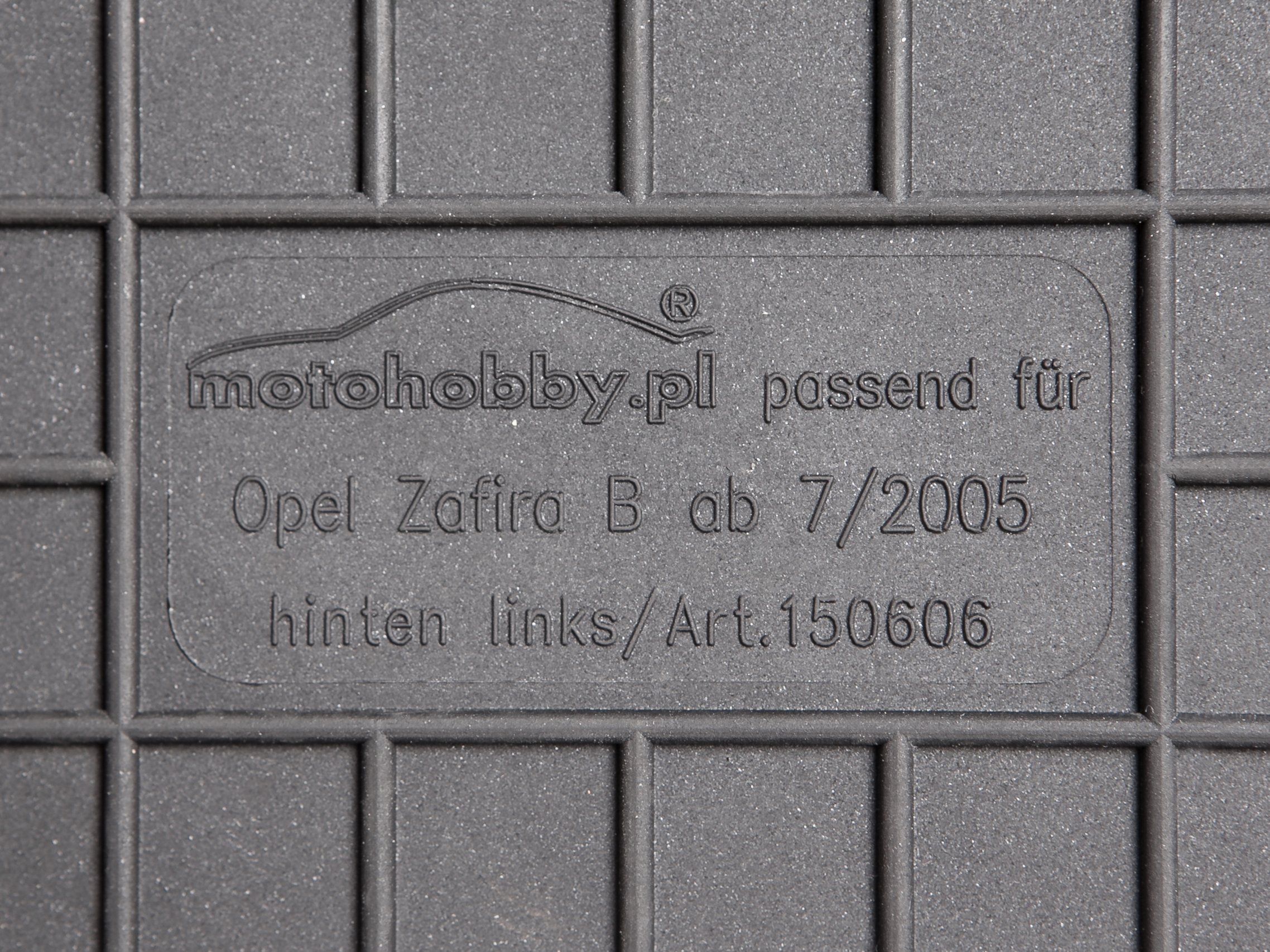 Opel Zafira B 2005-2011 DYWANIKI GUMOWE DEDYKOWANE