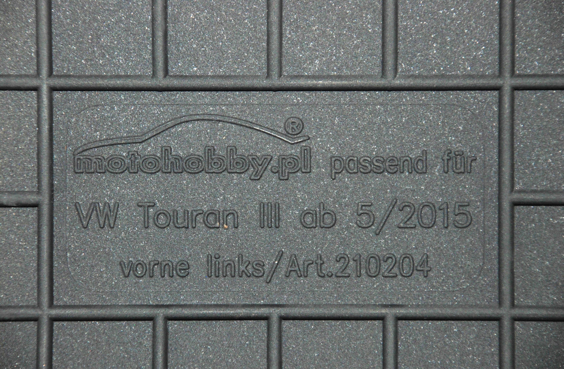 DYWANIKI GUMOWE dedykowane do VW Touran III (15-)