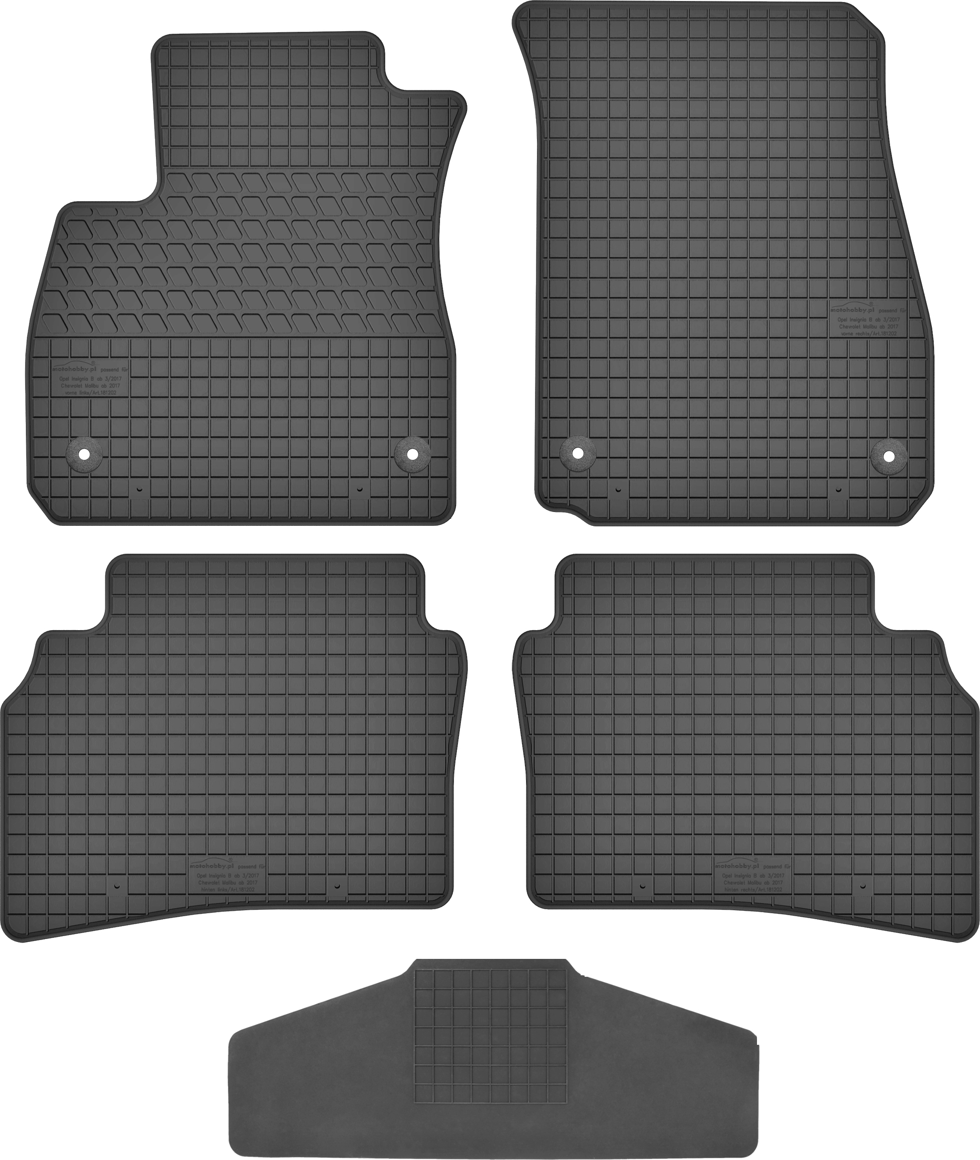 Dywaniki dedykowane do Chevrolet Malibu VII TUNEL