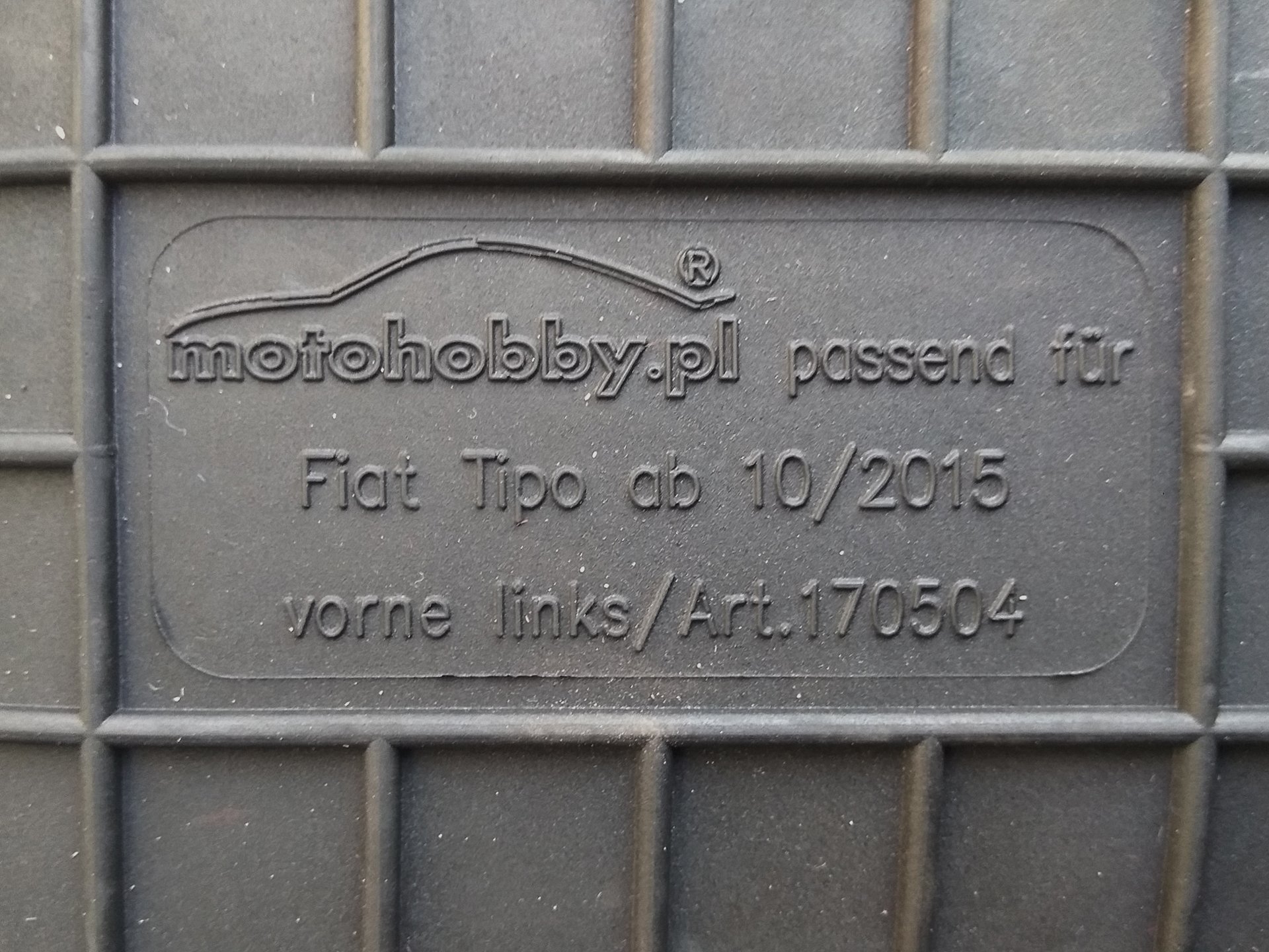 Fiat Tipo II (od 2016) DYWANIKI GUMOWE DEDYKOWANE