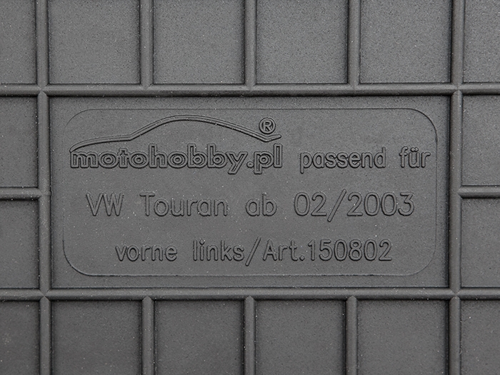 VW Touran I (2003-2010) DYWANIKI GUMOWE DEDYKOWANE