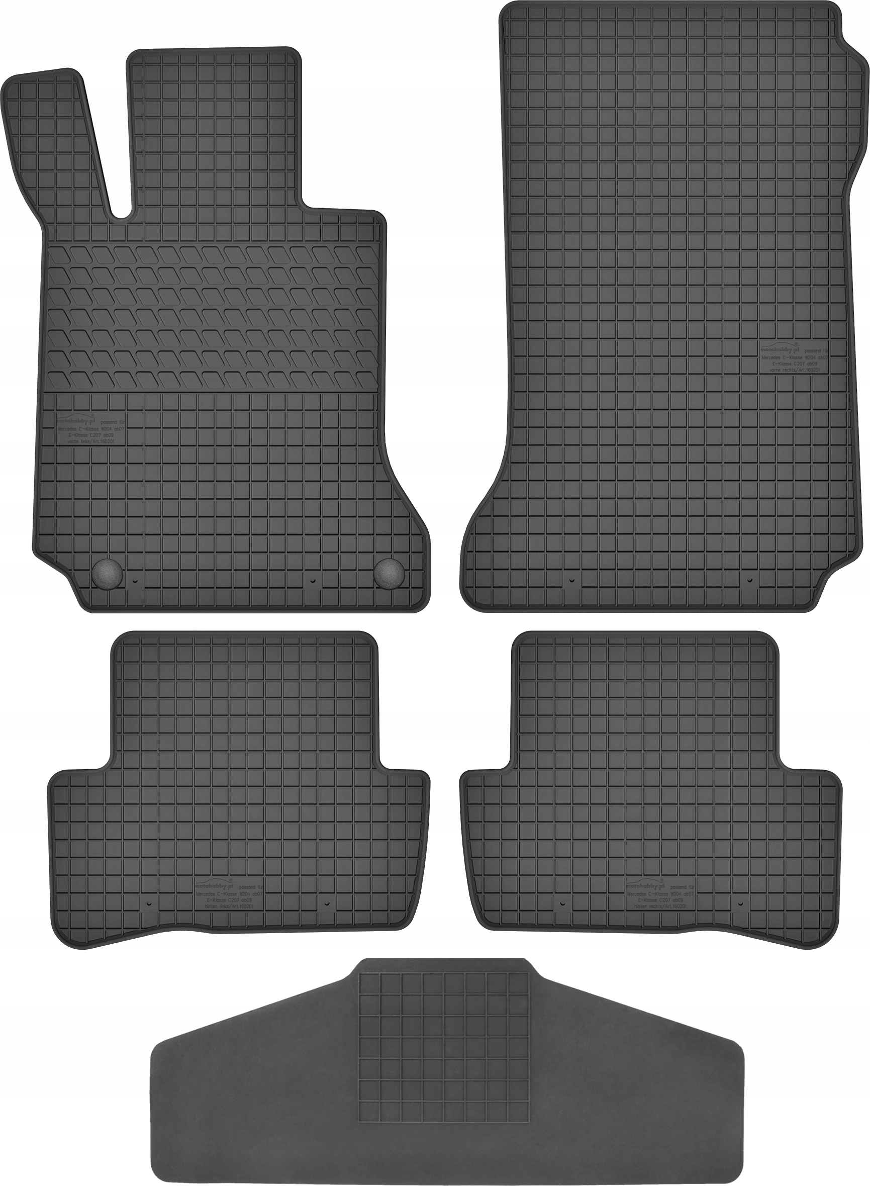 Dywaniki dedykowane do Mercedes C W204 TUNEL