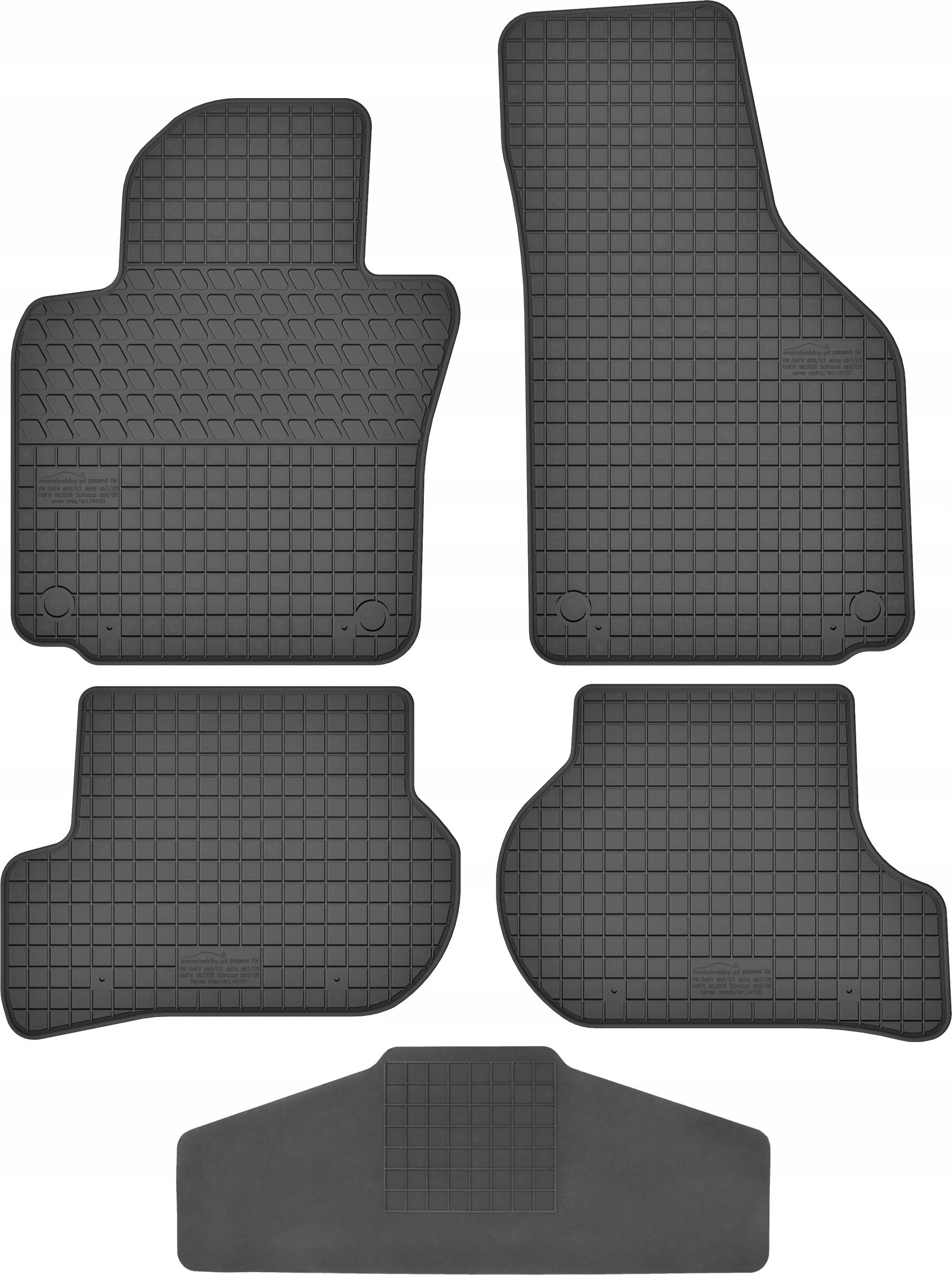 Dywaniki dedykowane do Skoda Octavia II TUNEL