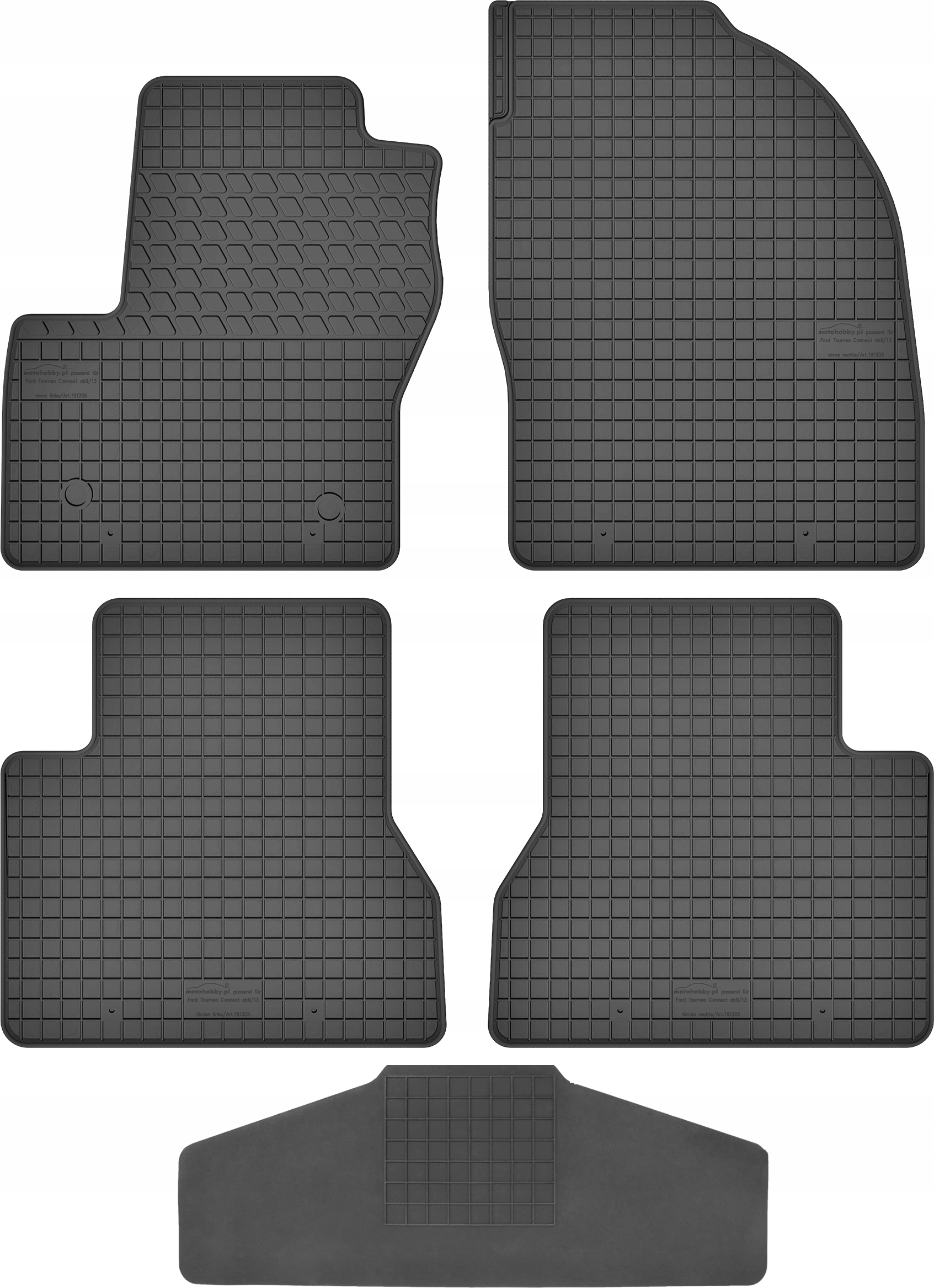 Dywaniki dedykowane do Ford Tourneo Connect TUNEL