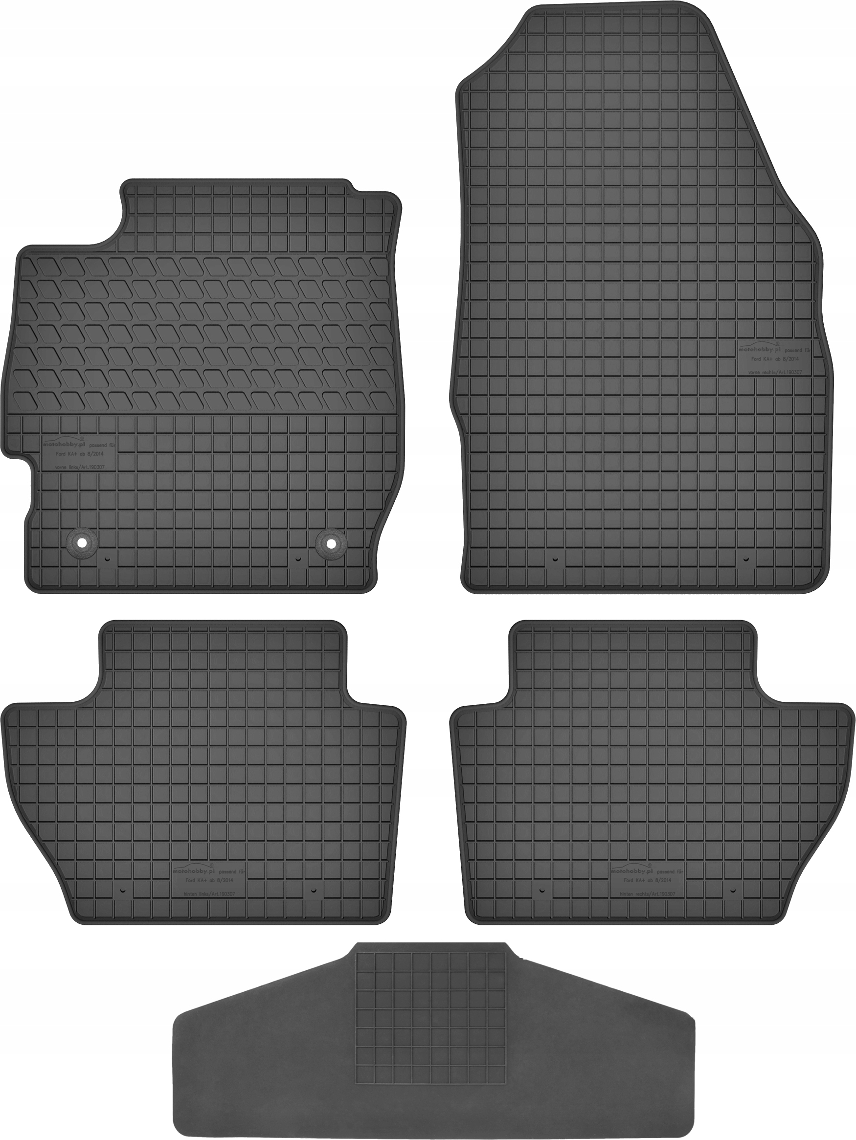 Dywaniki dedykowane do Ford KA+ TUNEL