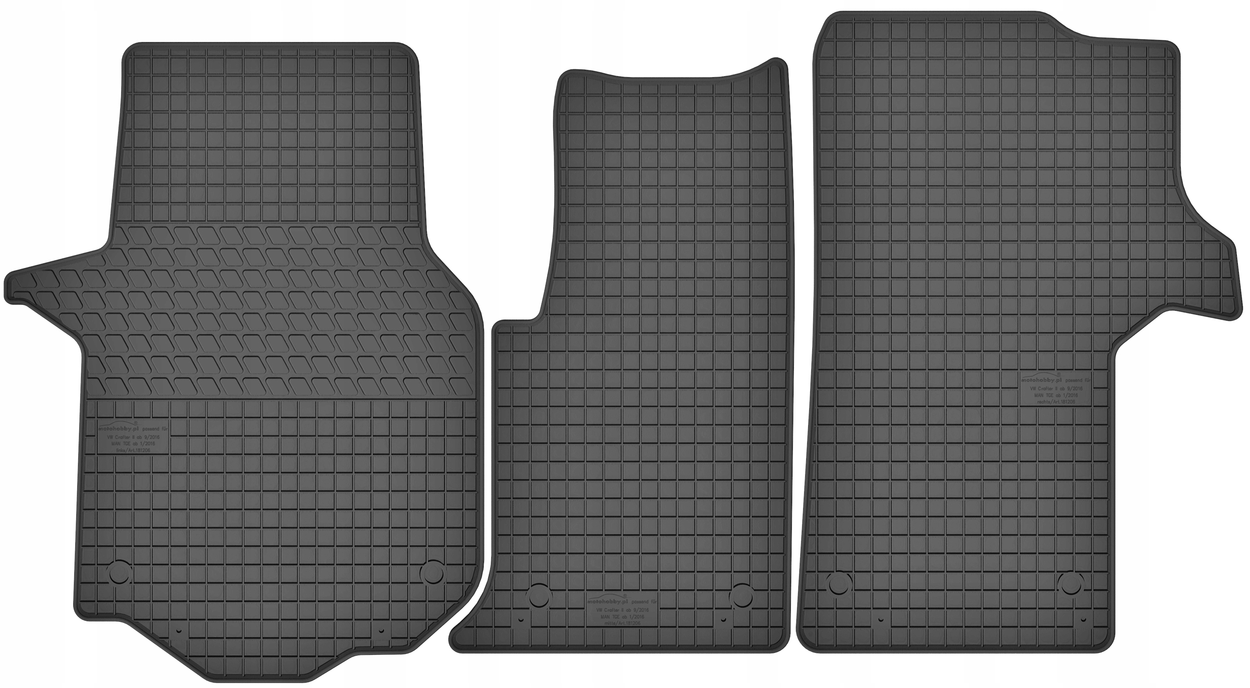 DYWANIKI GUMOWE DEDYKOWANE do VW Crafter II od 16r