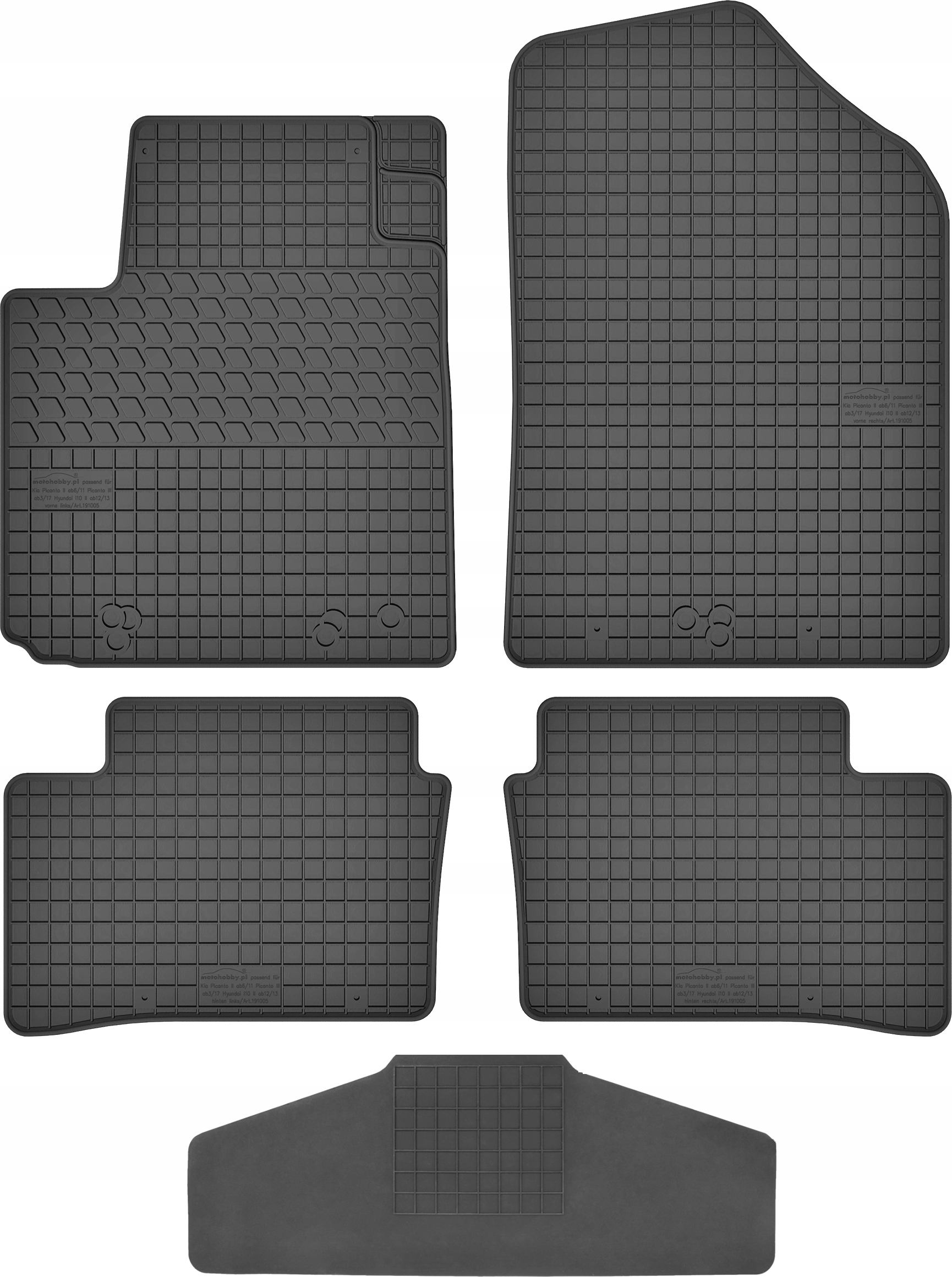 Dywaniki dedykowane do Hyundai i10 II TUNEL