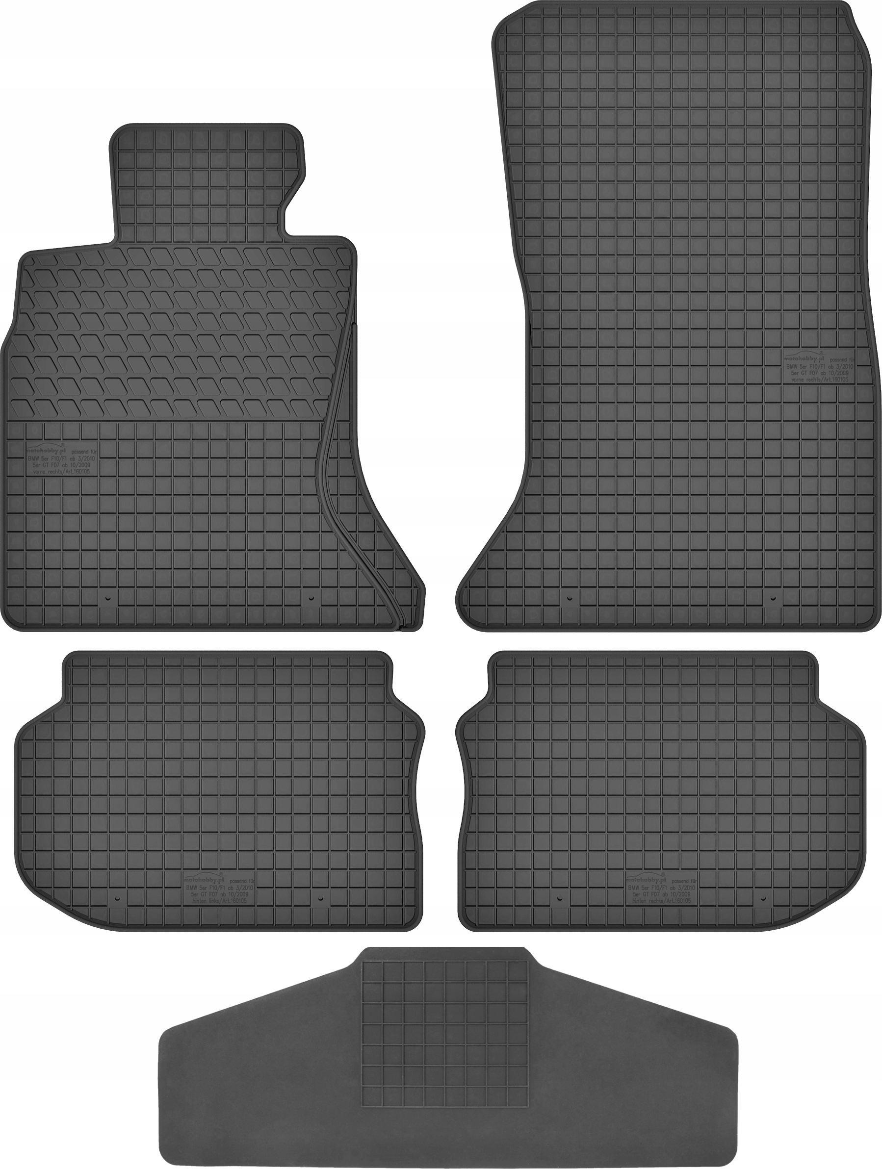 Dywaniki dedykowane do BMW 5 F10 TUNEL