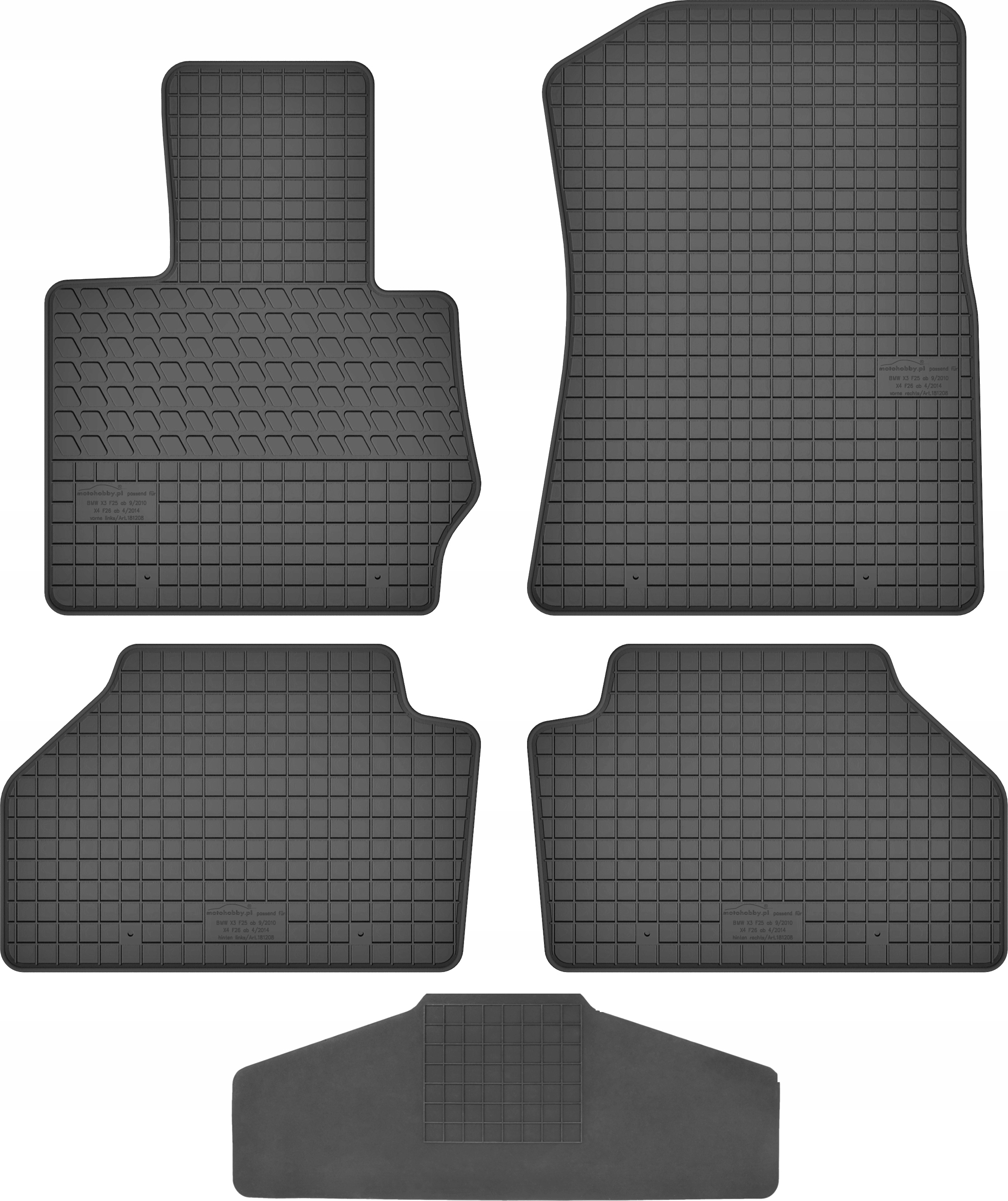 Dywaniki dedykowane do BMW X3 F25 TUNEL