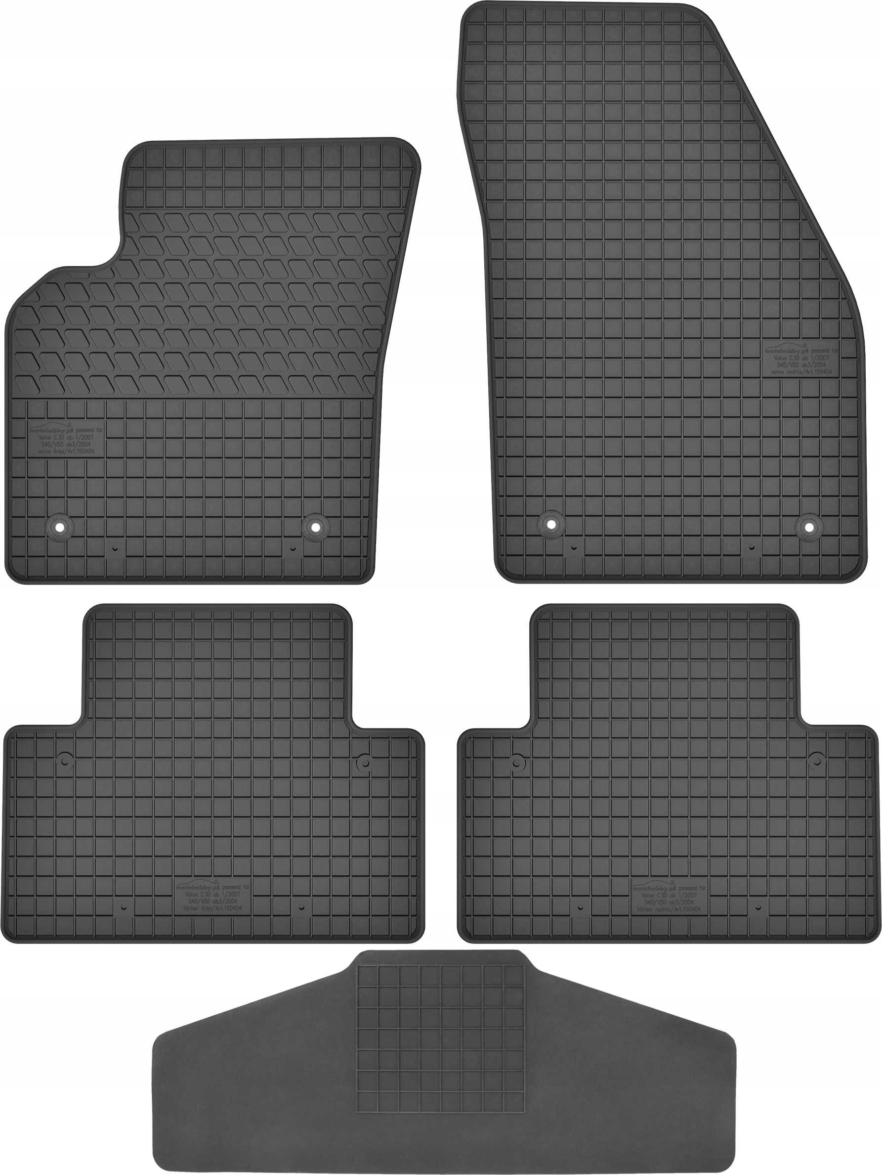 Dywaniki dedykowane do Volvo S40 II TUNEL