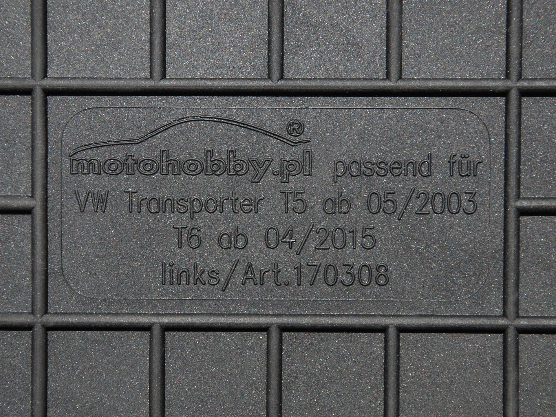 VW Transporter T5 03-15 DYWANIKI GUMOWE DEDYKOWANE