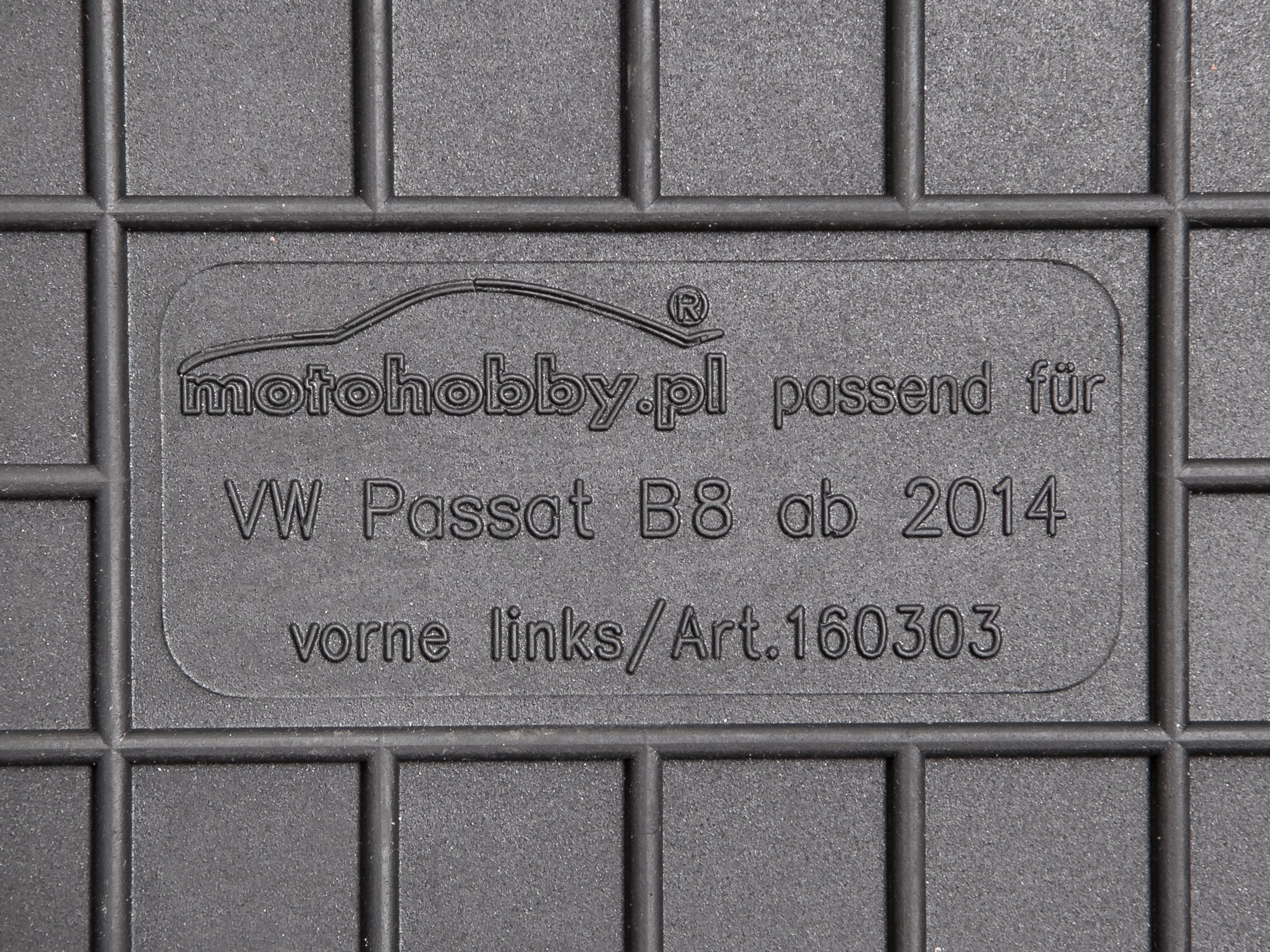 VW Passat B8 14- PRZODY DYWANIKI GUMOWE DEDYKOWANE