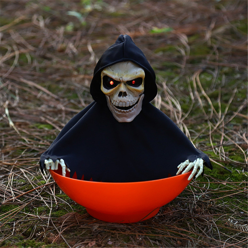 Ruchoma miska na słodycze szkielet Halloween ruszająca kościotrup