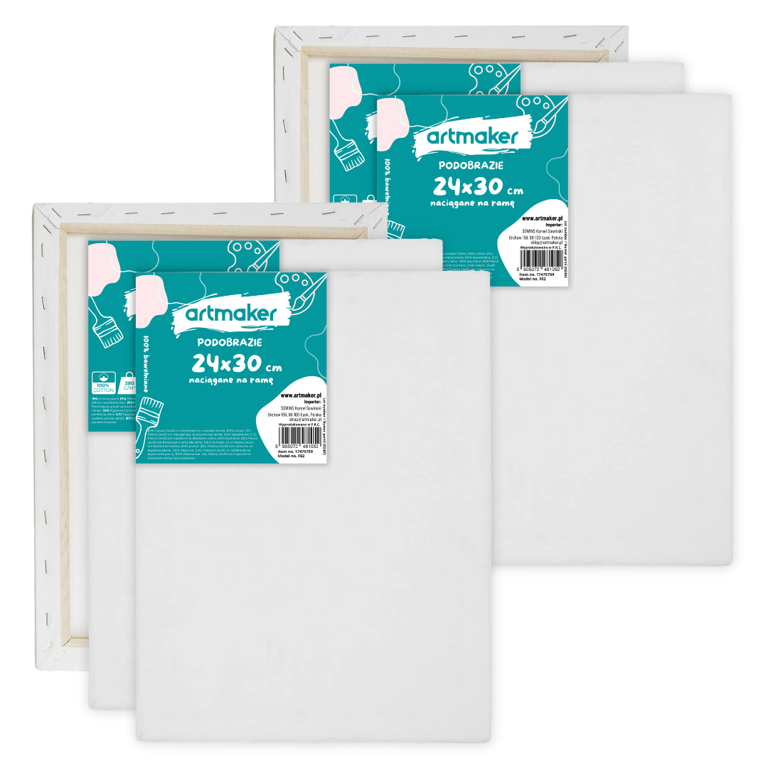 6x płótno malarskie podobrazie 24x30 cm blejtram do malowania na ramie
