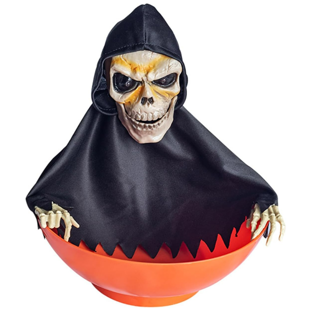 Ruchoma miska na słodycze szkielet Halloween ruszająca kościotrup