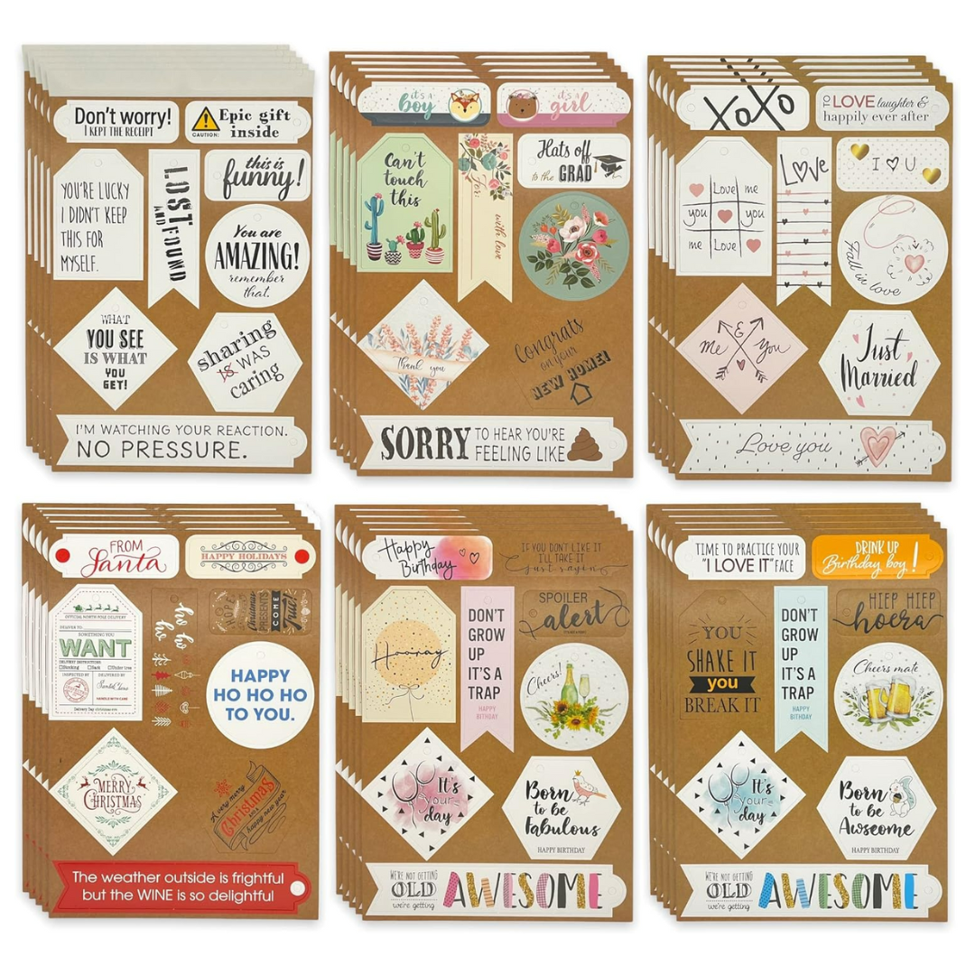 Zawieszki Bileciki Do Prezentów Prezentowe 270 szt. Karnety Tagi MIX