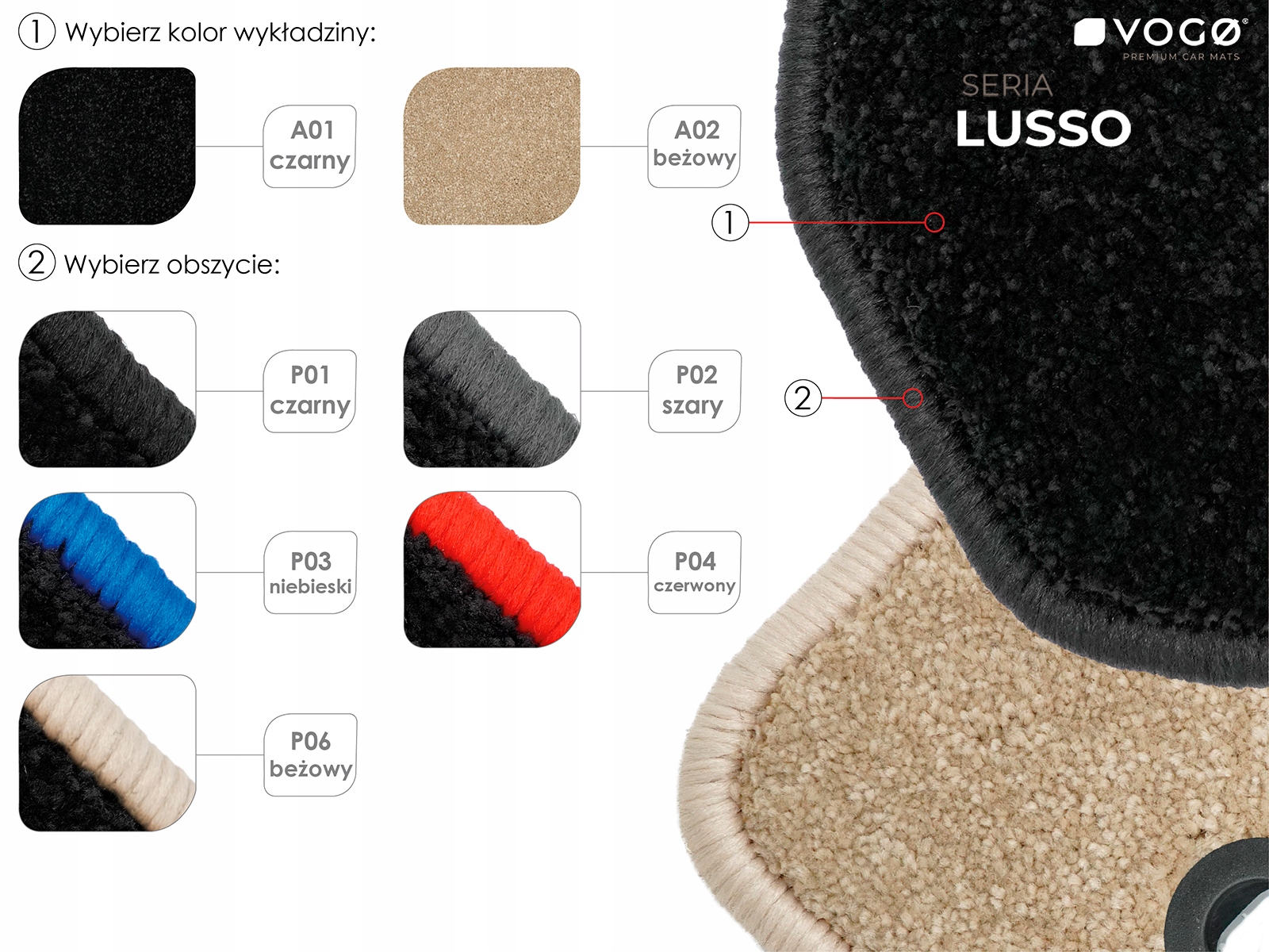 VOLVO C30 2006-2012 Dywaniki Welurowe