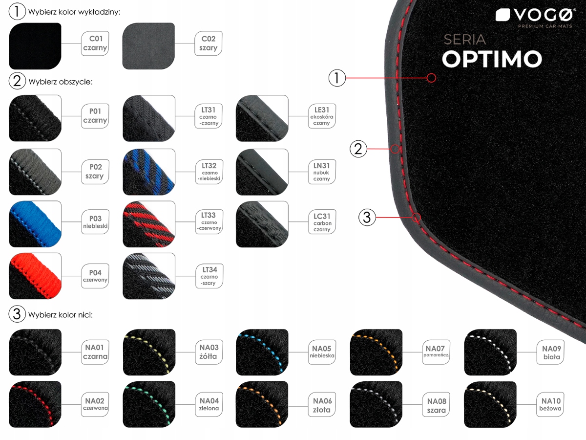 TOYOTA COROLLA IX E12 2001-2007 Dywaniki welurowe